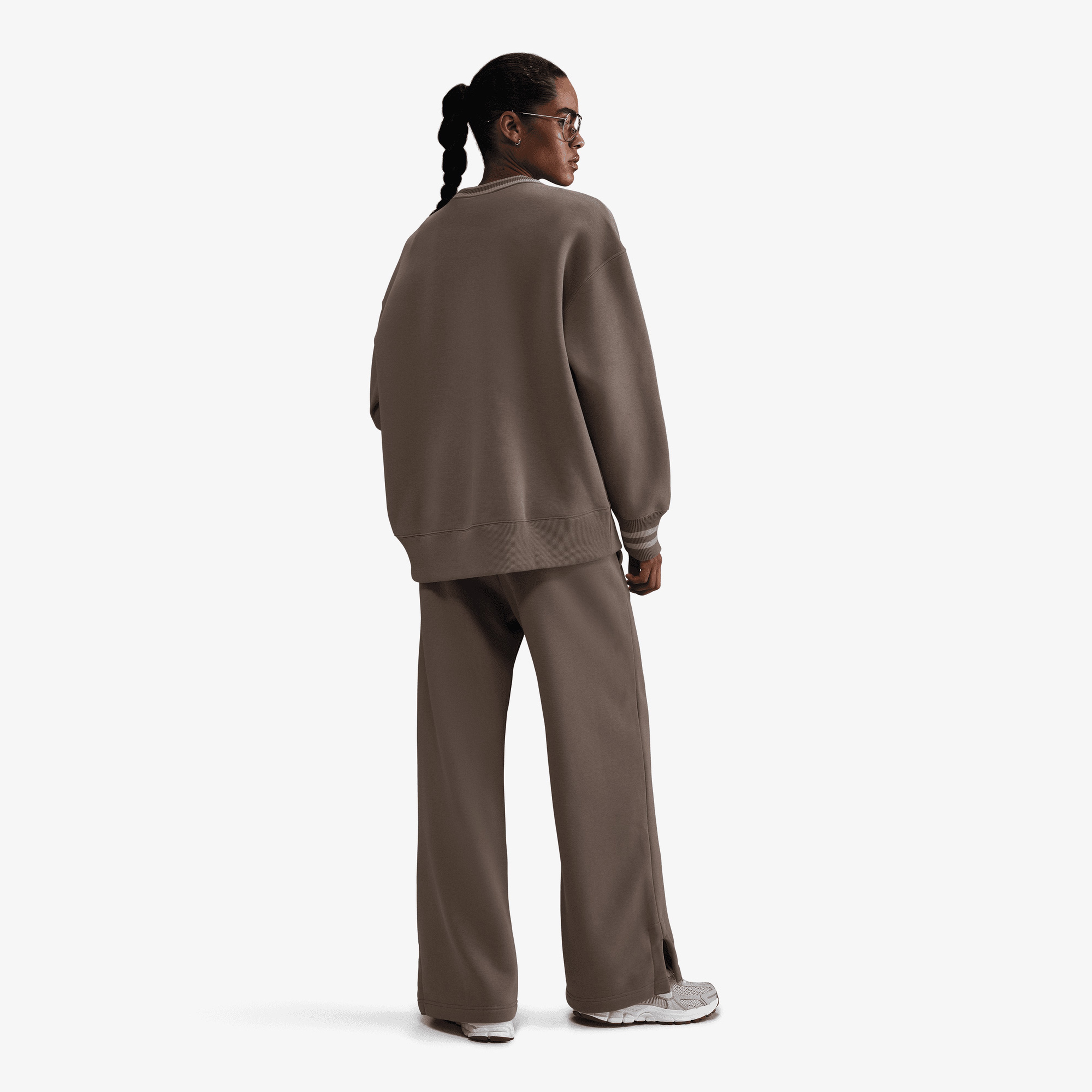 Nike Sportswear Club Fleece Bol Kesimli Kadın Kahverengi Eşofman Üstü