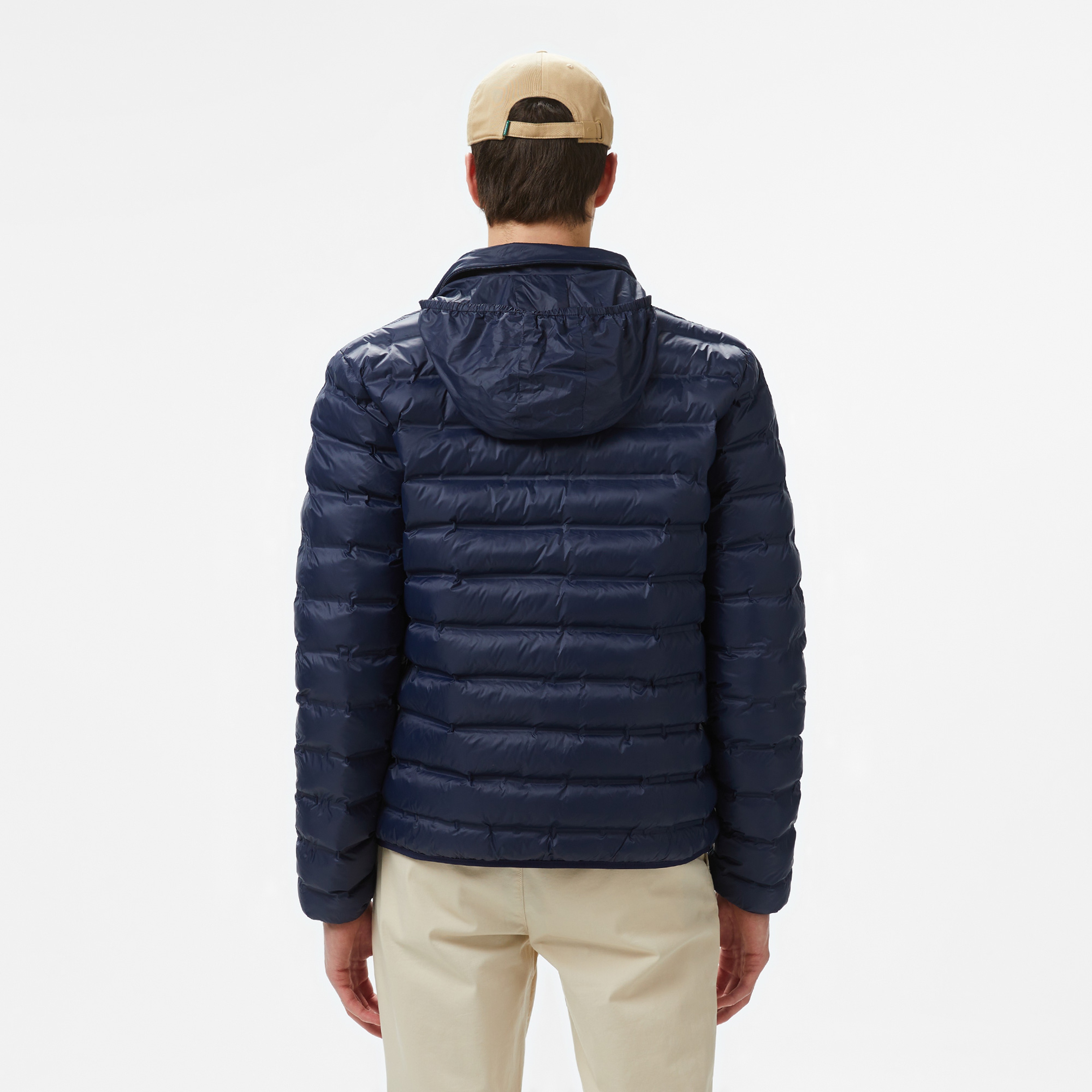 Erkek Kapüşonlu Lacivert Mont