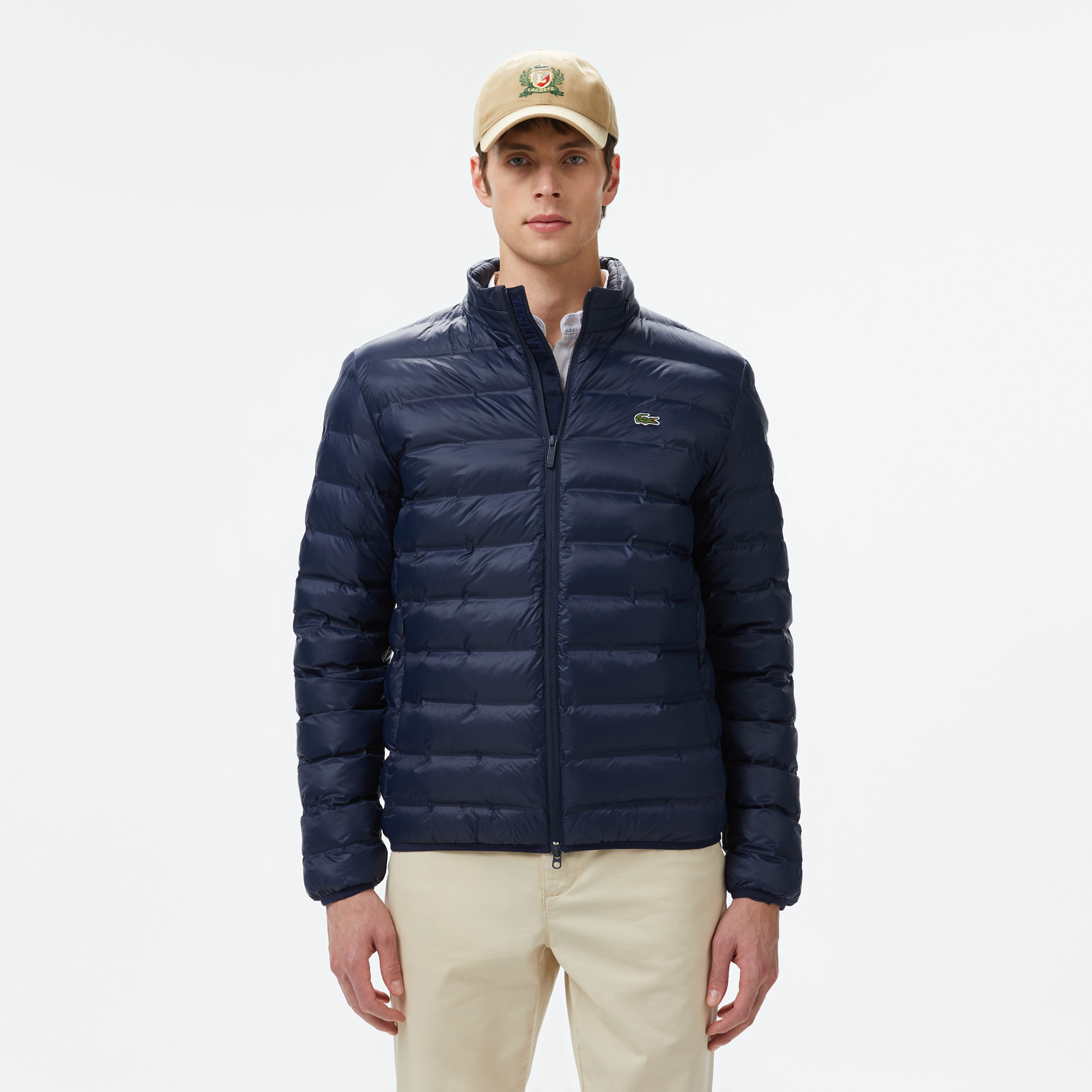 Erkek Kapüşonlu Lacivert Mont