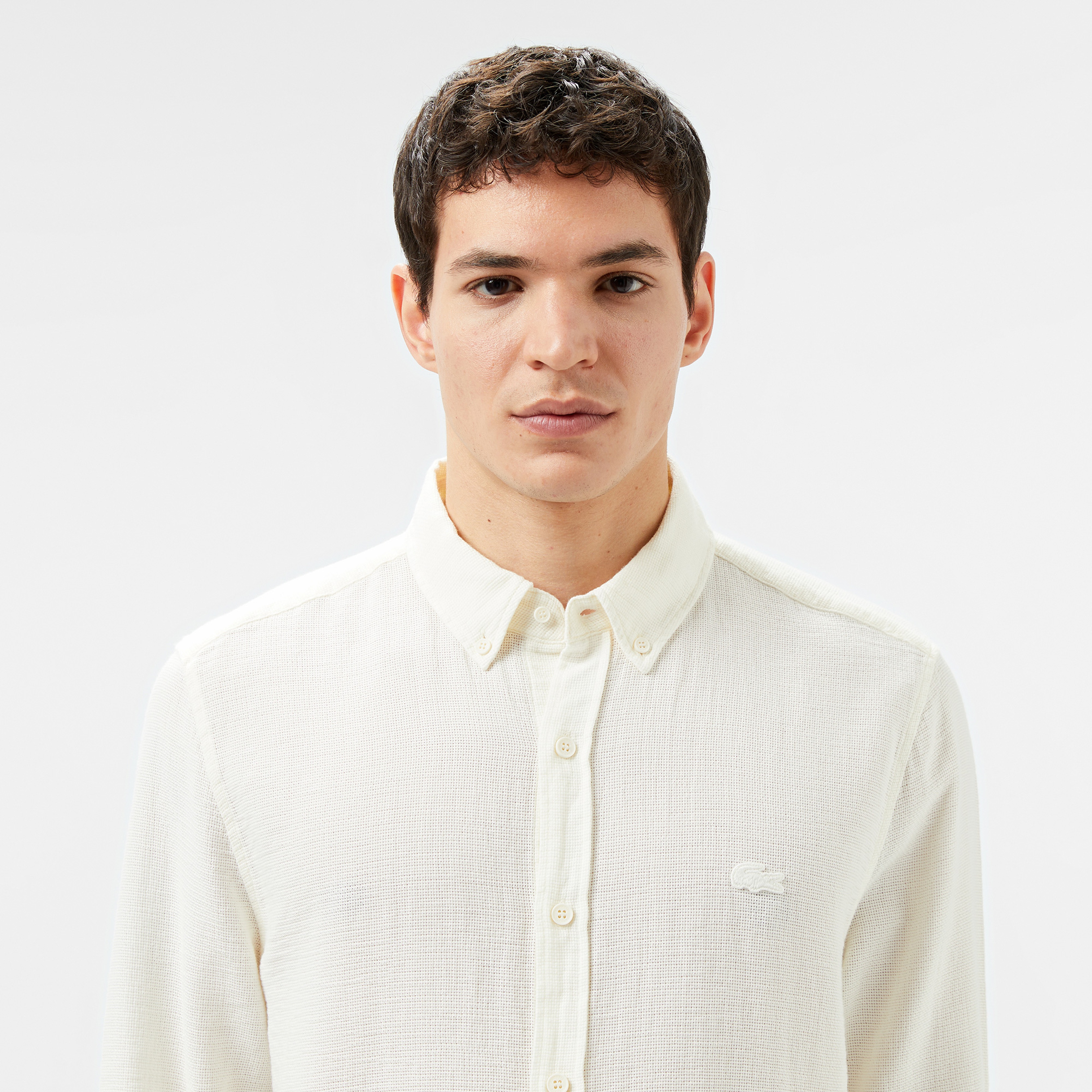 Erkek Slim Fit Beyaz Gömlek