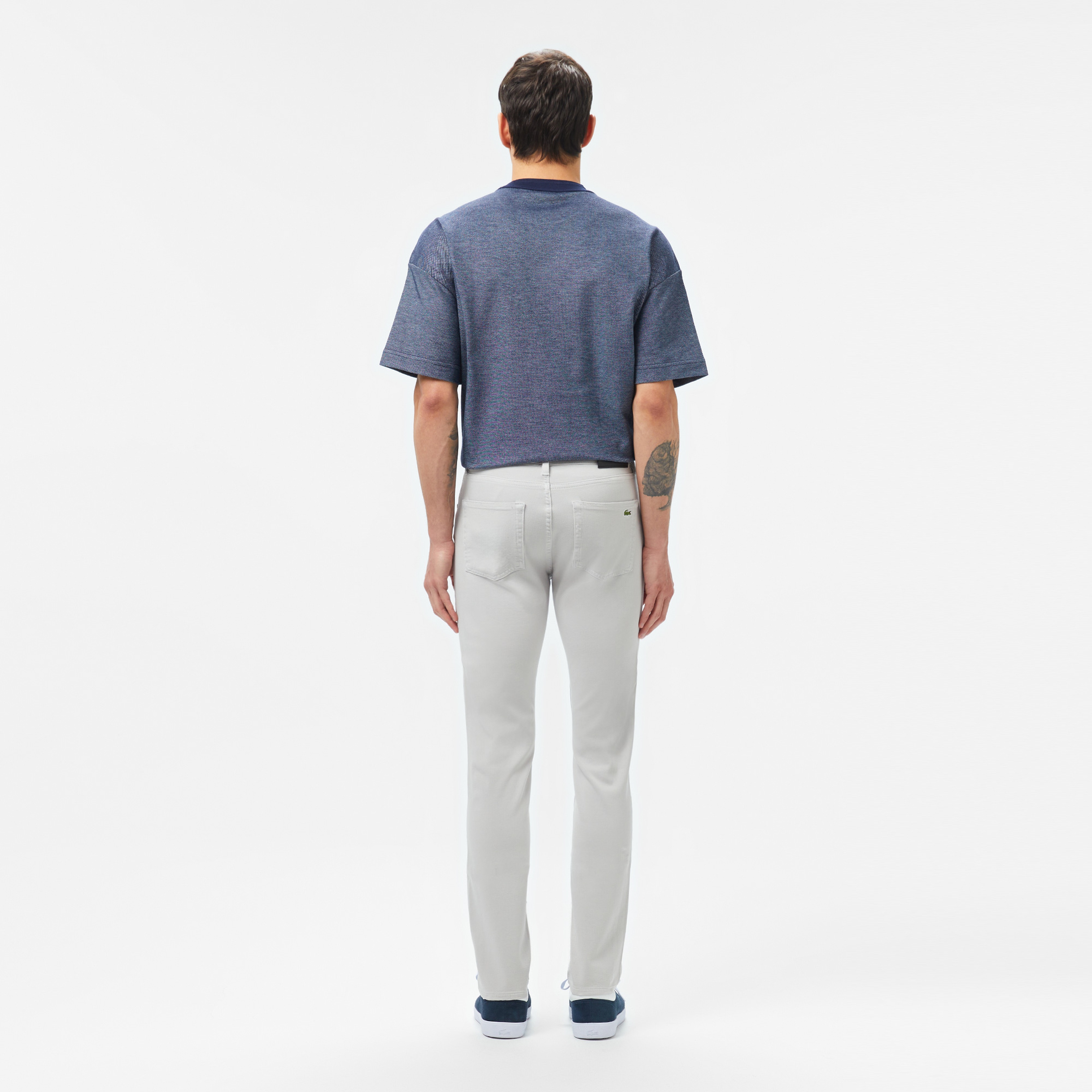 Erkek Slim Fit Gri Jean Pantolon