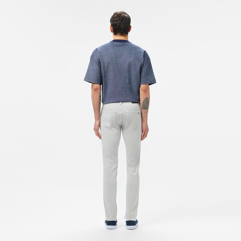Erkek Slim Fit Gri Jean Pantolon