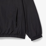 Erkek Kapüşonlu Siyah Yağmurluk