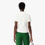 Kadın Slim Fit Beyaz Polo