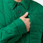 Erkek Relaxed Fit Gömlek Yaka Desenli Yeşil Ceket