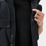 Erkek Regular Fit Kapüşonlu Baskılı Siyah Mont