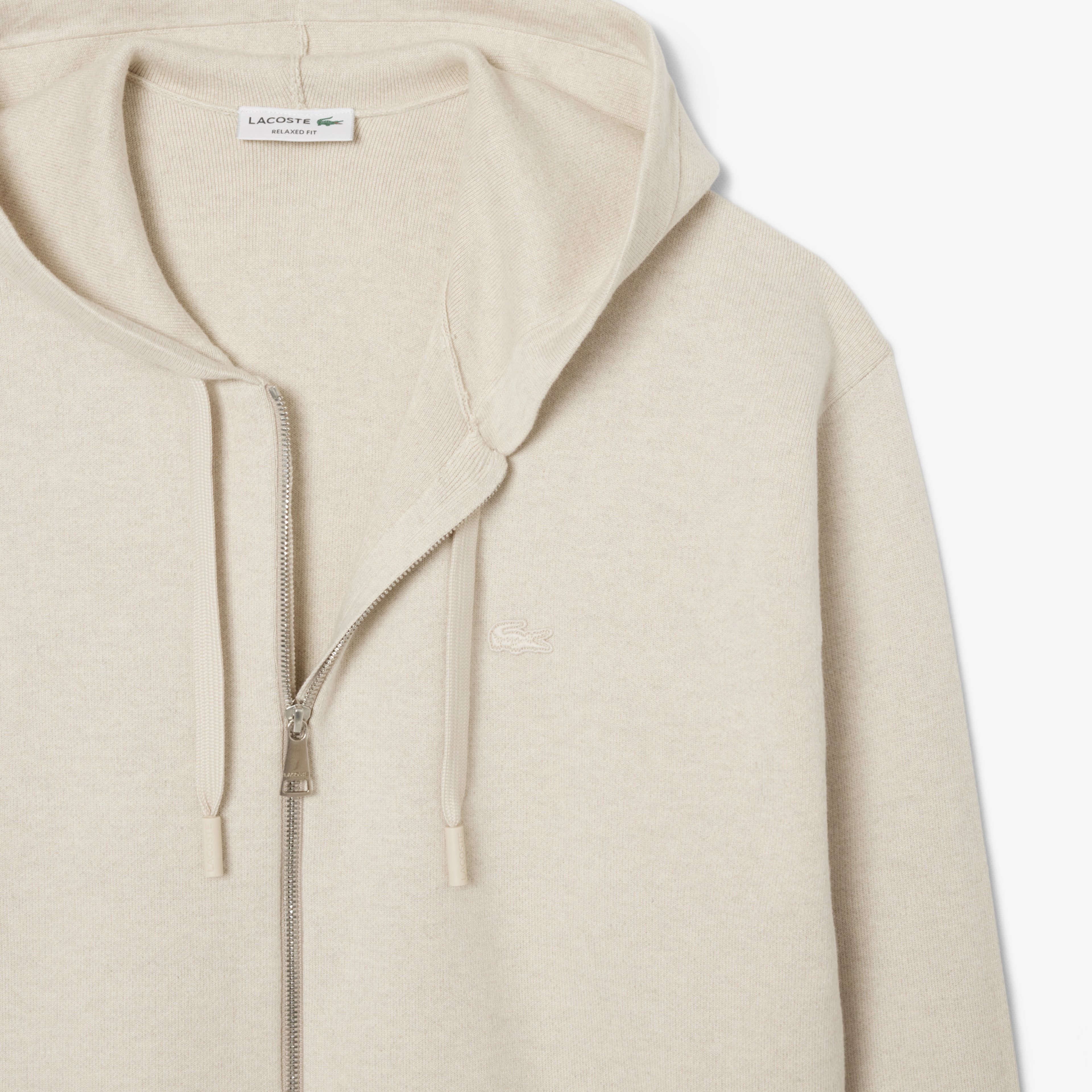 Erkek Relaxed Fit Kapüşonlu Gri Triko