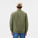 Erkek Regular Fit Dik Yaka Kapitone Yeşil Mont