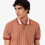 Erkek Classic Fit Monogram Kırmızı Polo