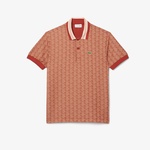 Erkek Classic Fit Monogram Kırmızı Polo