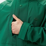 Erkek Regular Fit Kapüşonlu Yeşil Yağmurluk