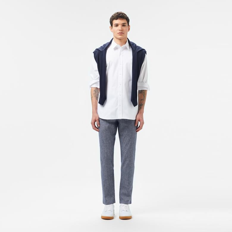 Erkek Slim Fit Beyaz Gömlek