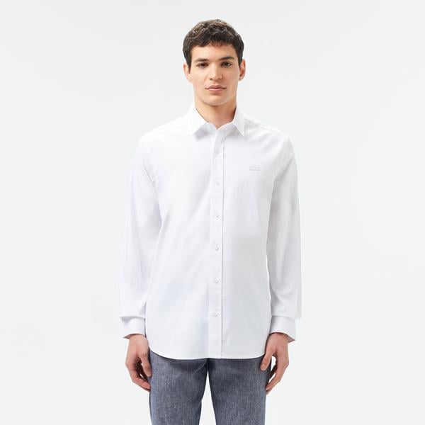 Erkek Slim Fit Beyaz Gömlek