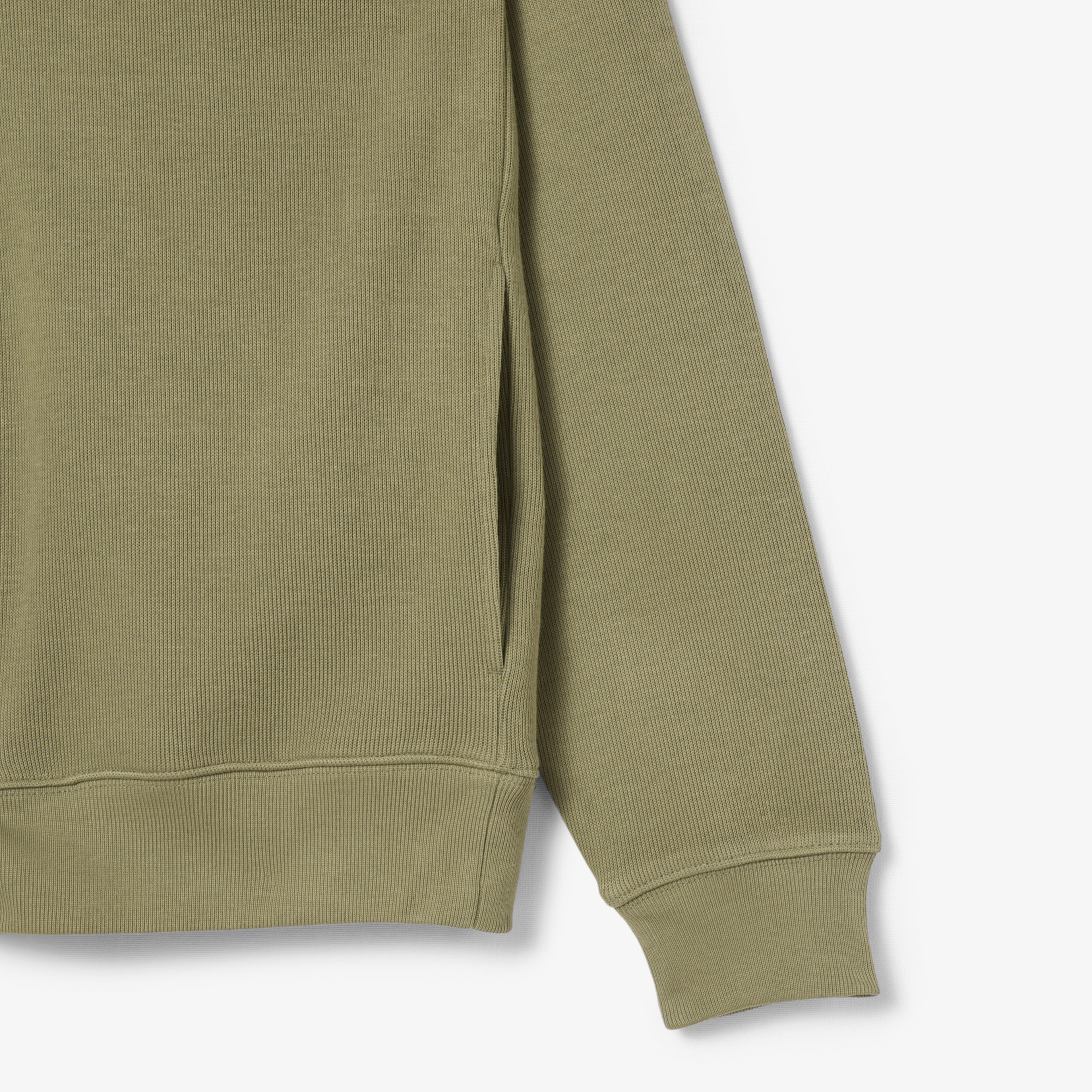 Lacoste Erkek Classic Fit Yarım Fermuarlı Haki Sweatshirt