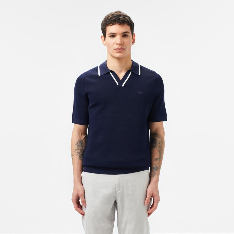Erkek Polo Yaka Lacivert Triko