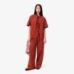 L.12.D Kadın Slim Fit Organik Pamuk Kırmızı Polo