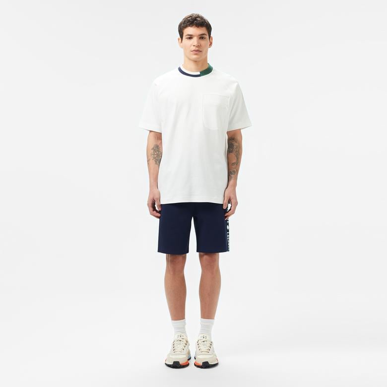 Erkek Regular Fit Baskılı Lacivert Şort