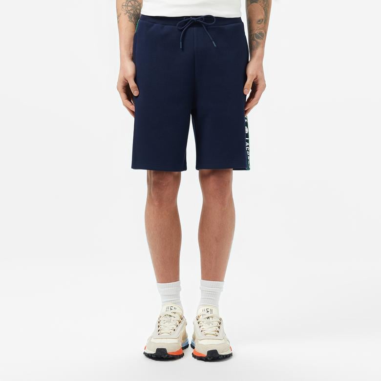 Erkek Regular Fit Baskılı Lacivert Şort