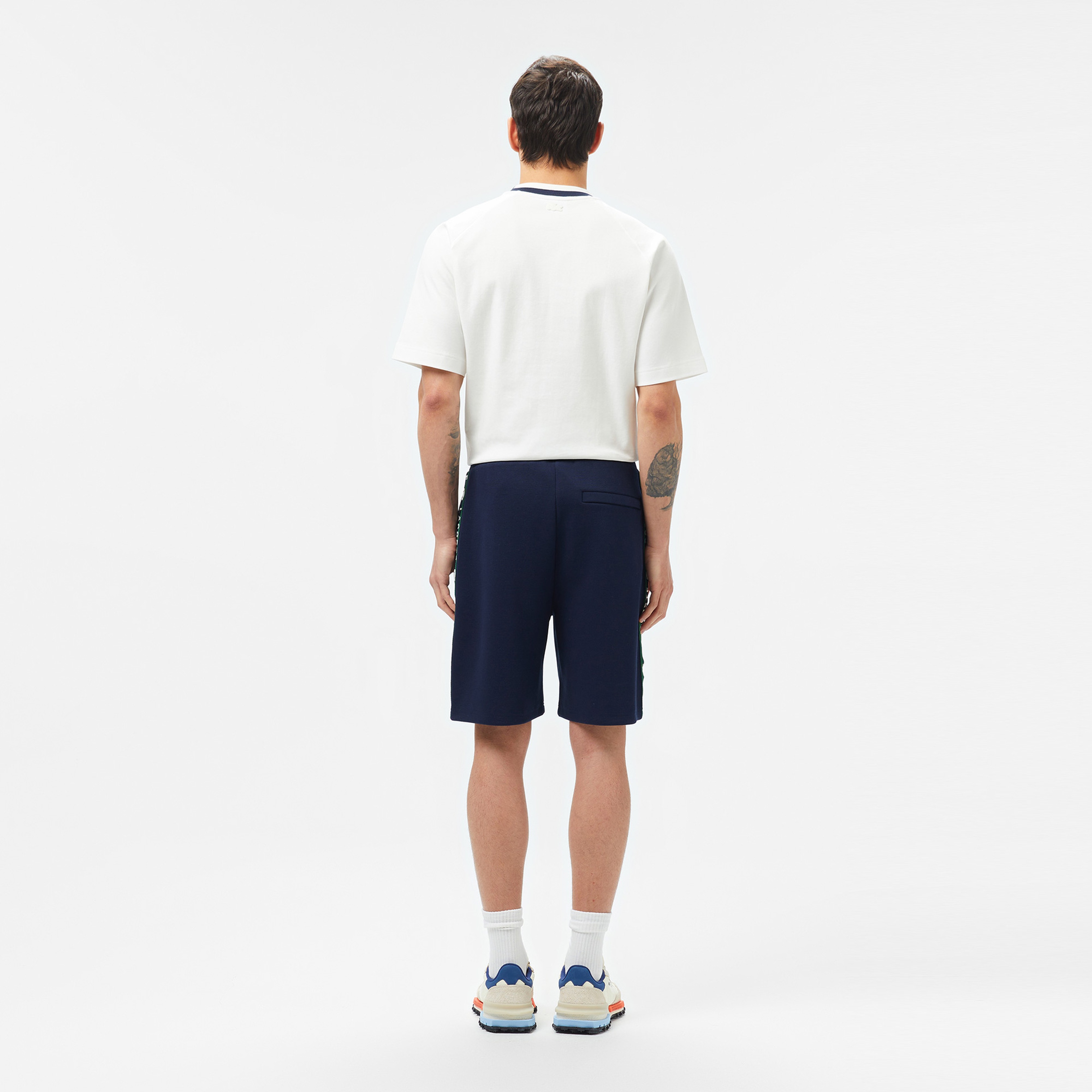 Erkek Regular Fit Baskılı Lacivert Şort