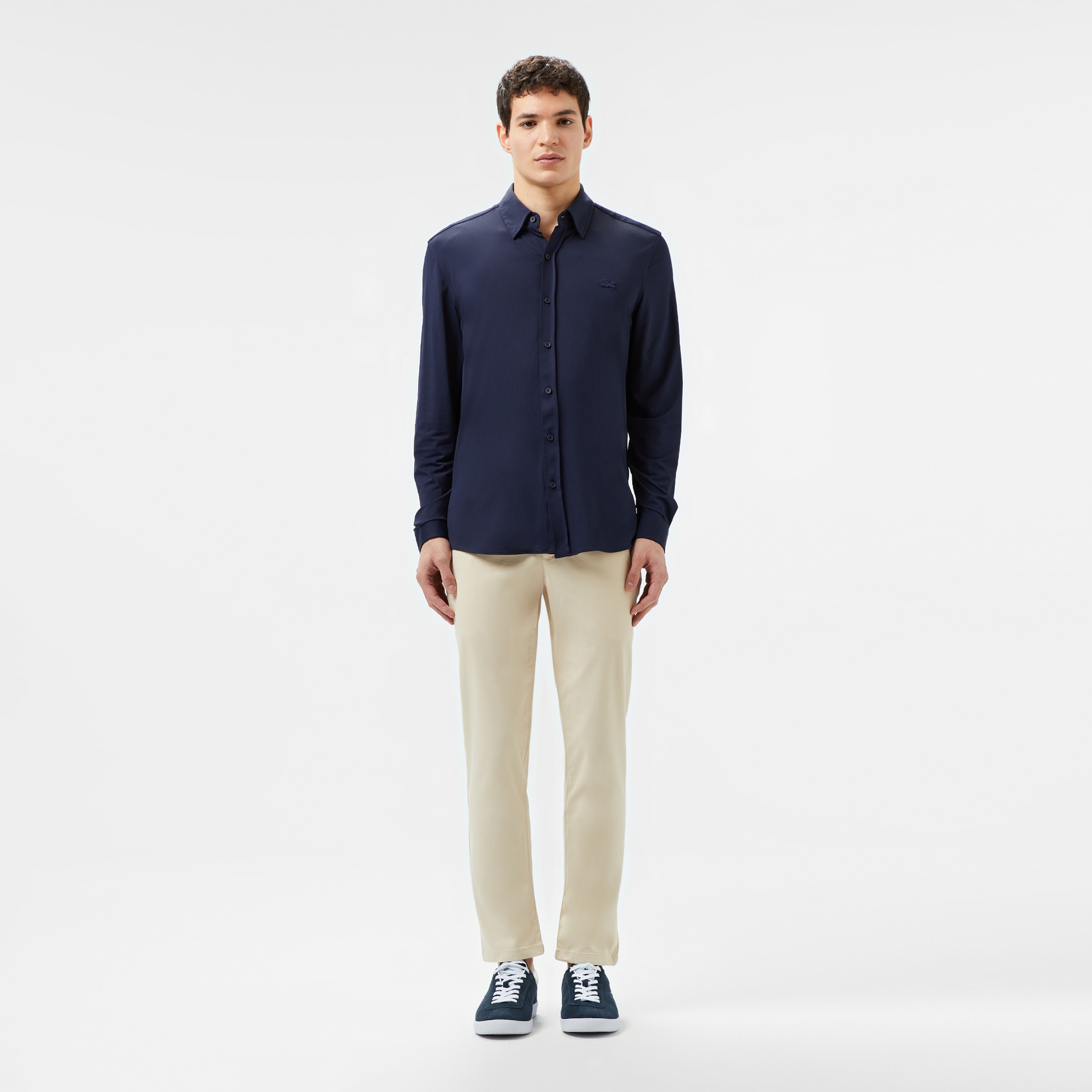 Erkek Slim Fit Lacivert Gömlek