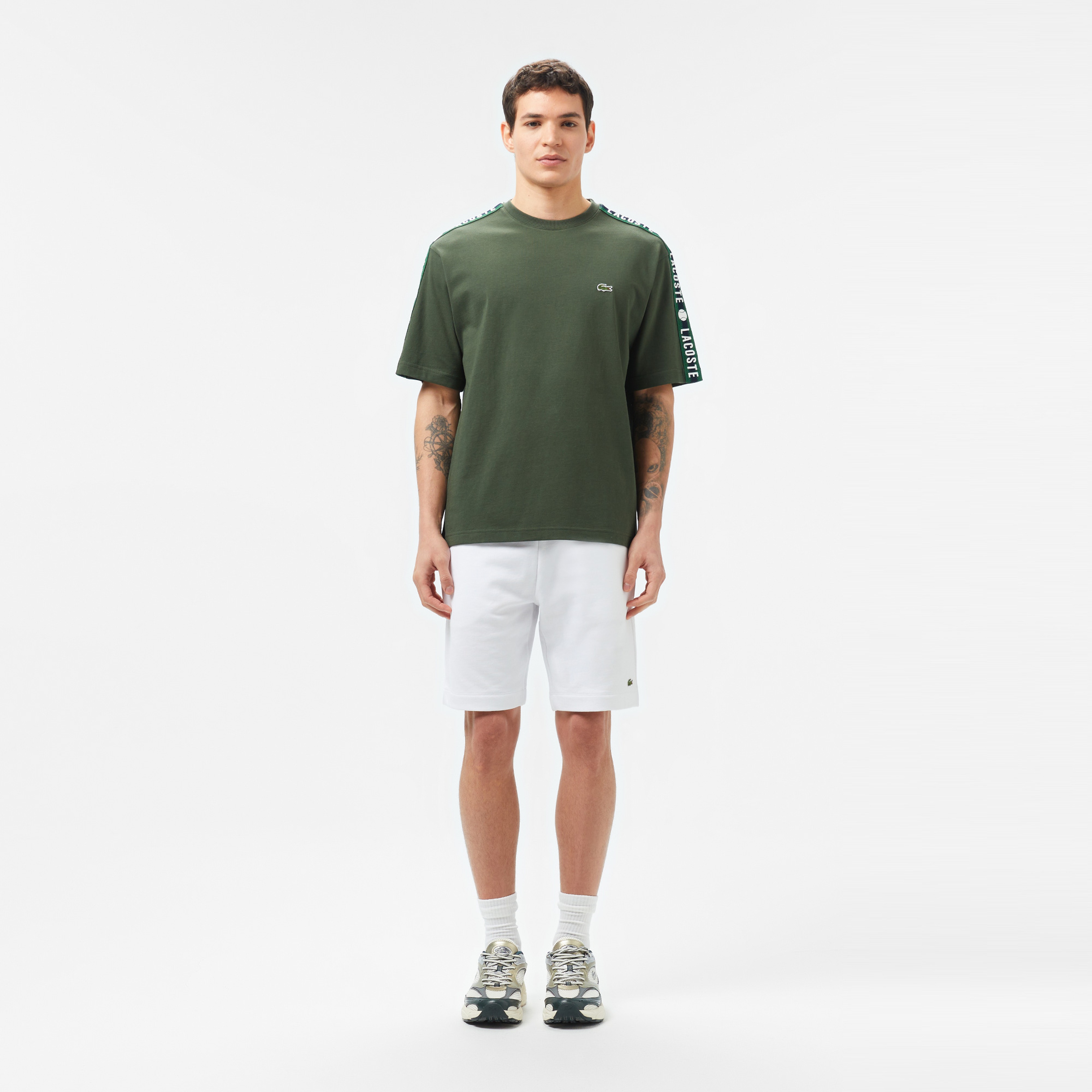 Erkek Regular Fit Beyaz Şort