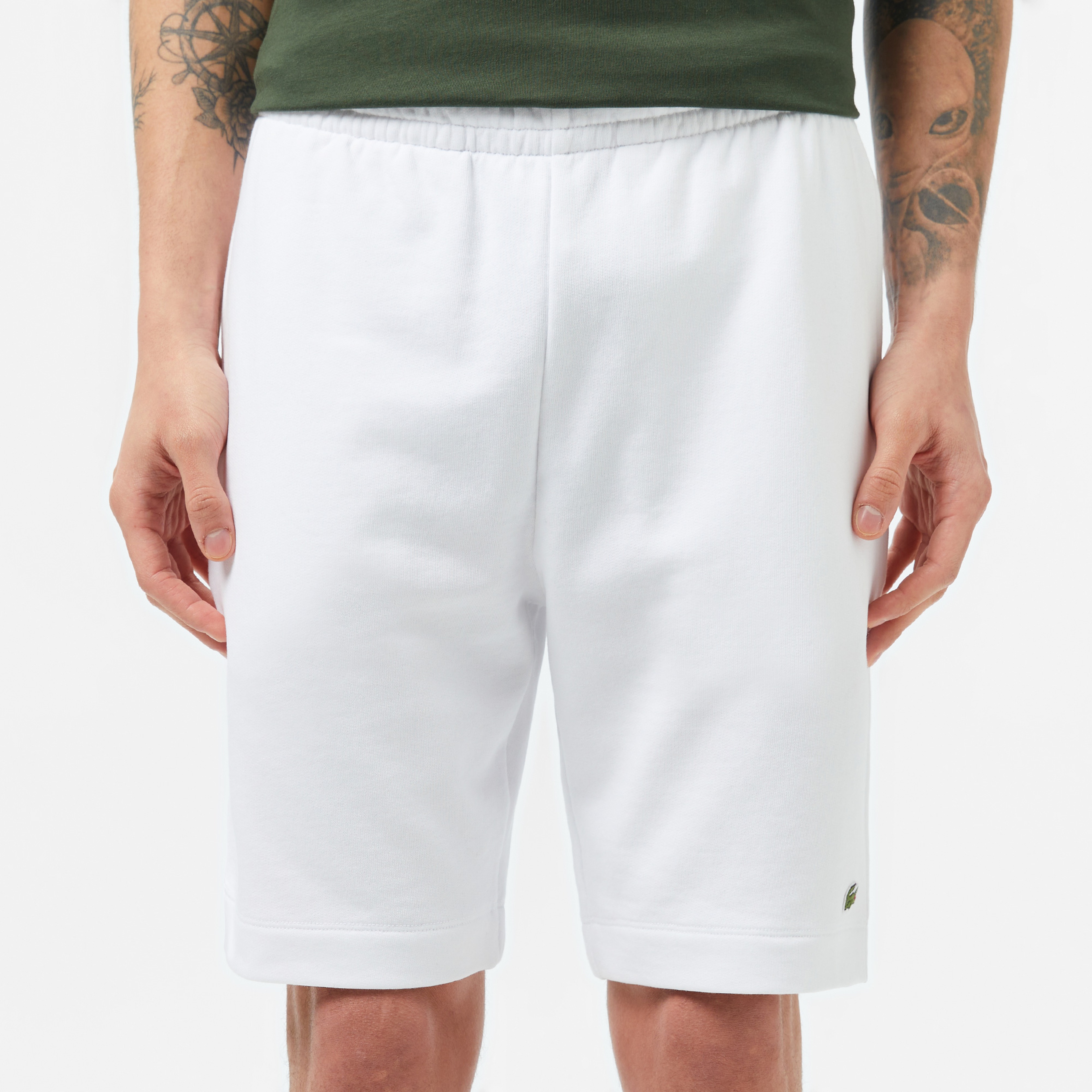 Erkek Regular Fit Beyaz Şort