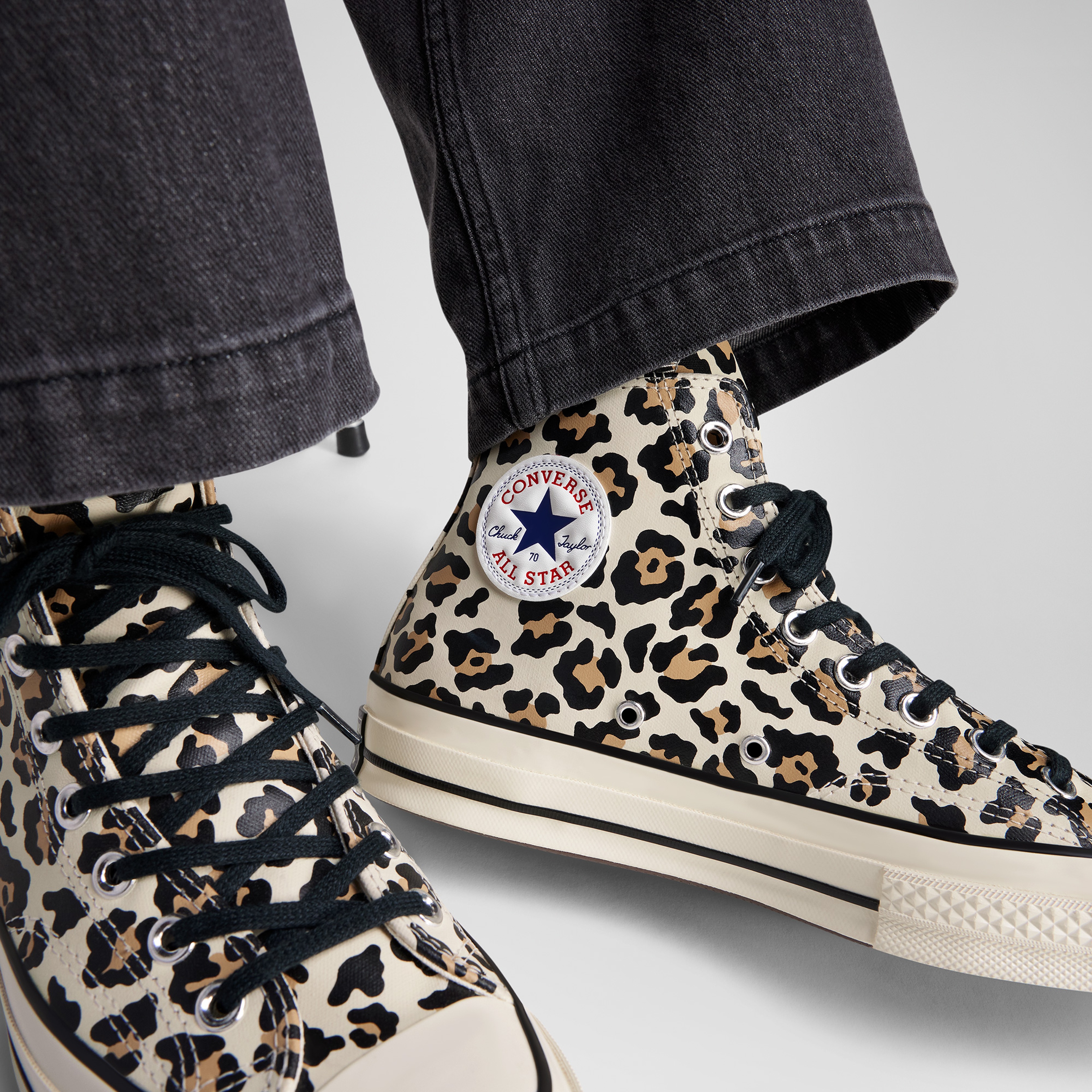 Converse Chuck 70 Leopard Print Unisex Krem Sneaker