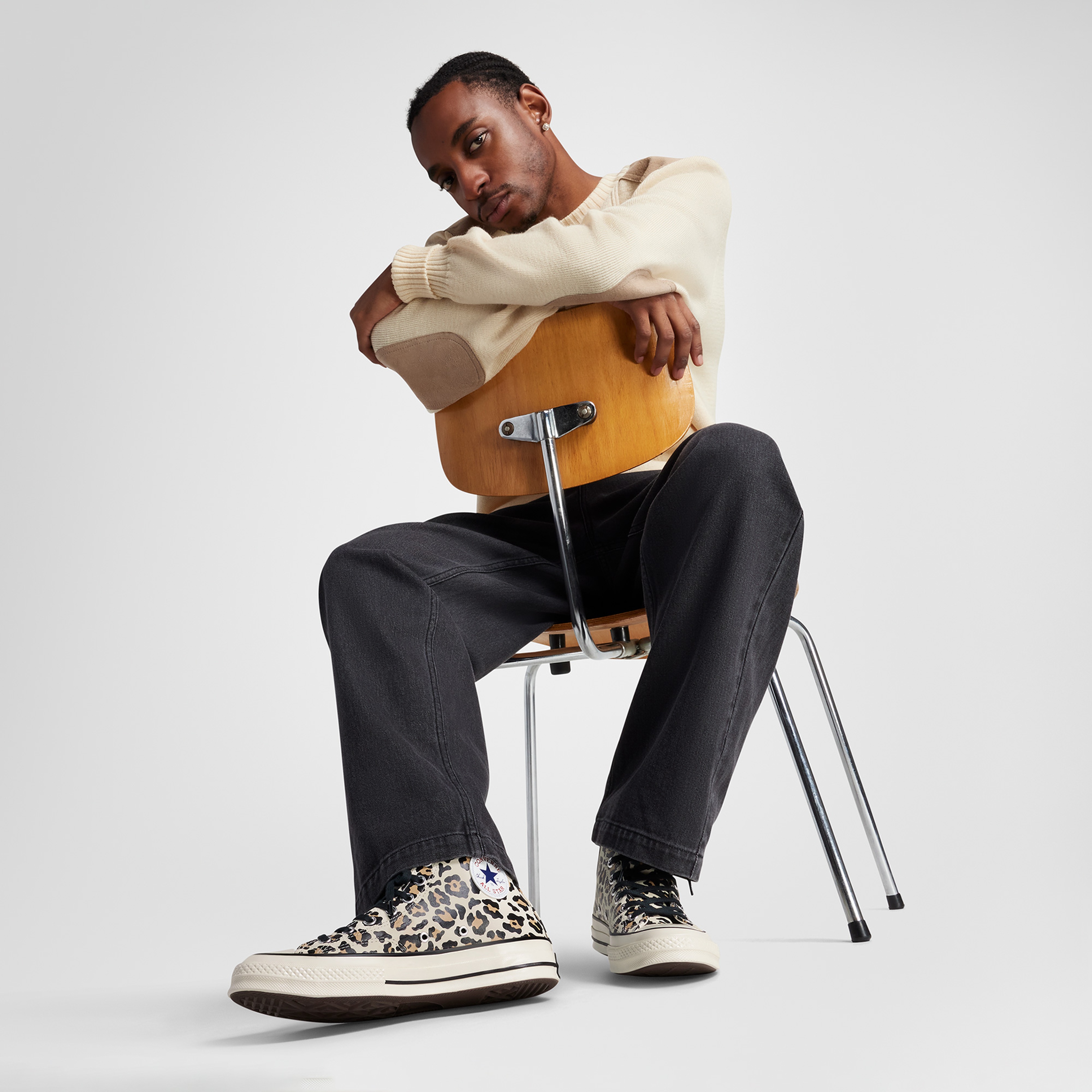 Converse Chuck 70 Leopard Print Unisex Krem Sneaker