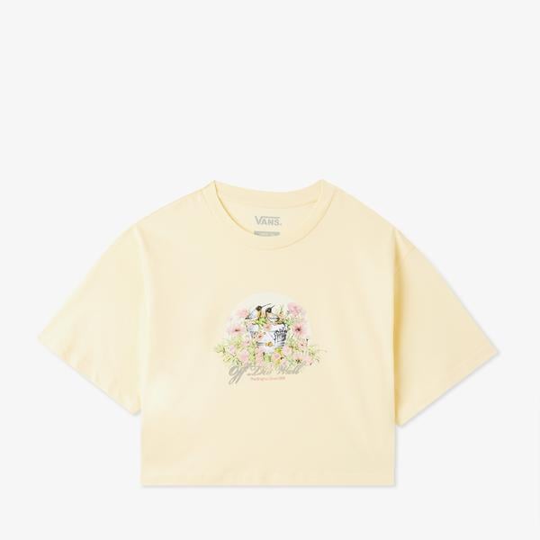 Vans Birdsong Relaxed Crop Ss Çocuk Sarı T-Shirt