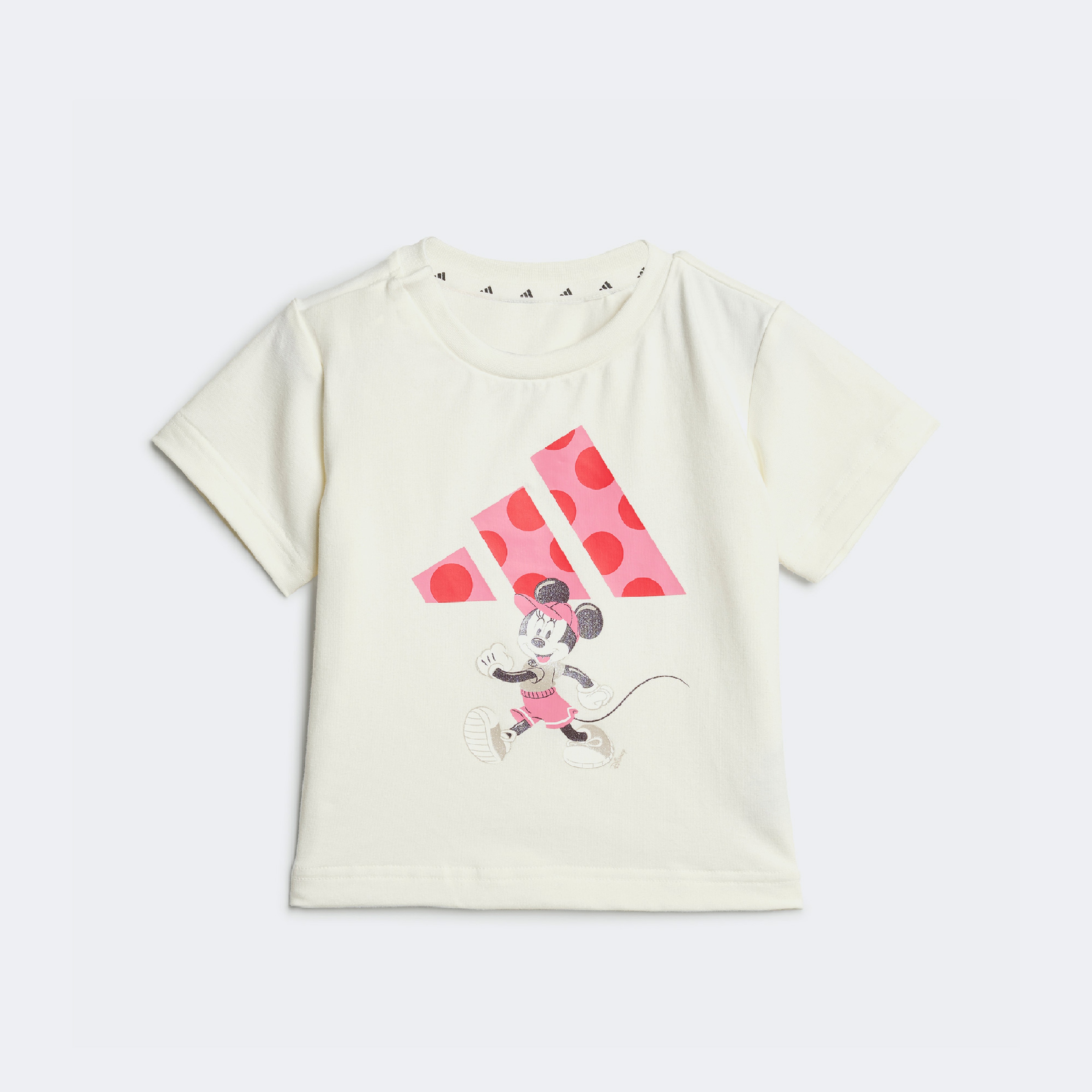 adidas Disney Minnie Mouse Çocuk Beyaz/Kırmızı Şort Takımı