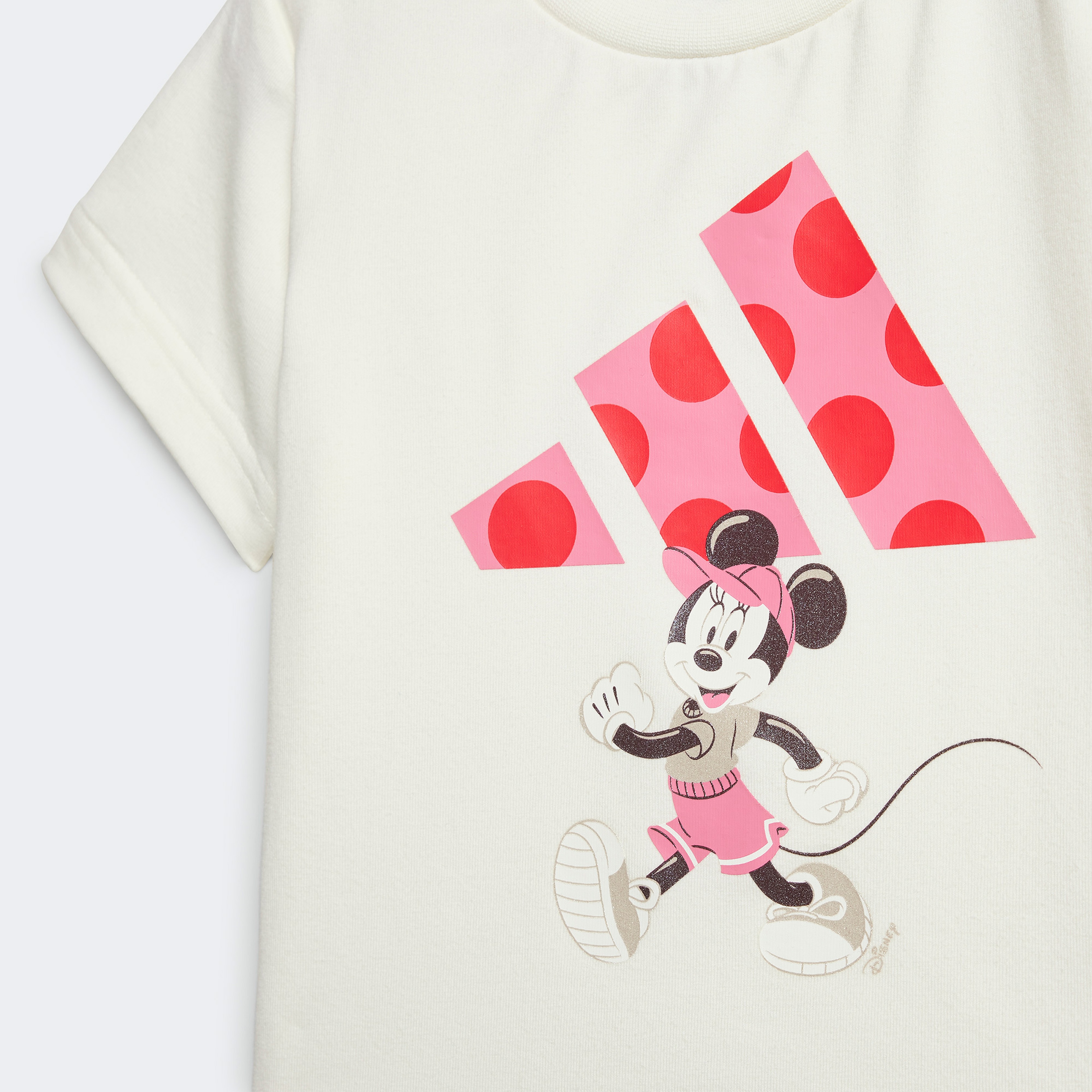 adidas Disney Minnie Mouse Çocuk Beyaz/Kırmızı Şort Takımı