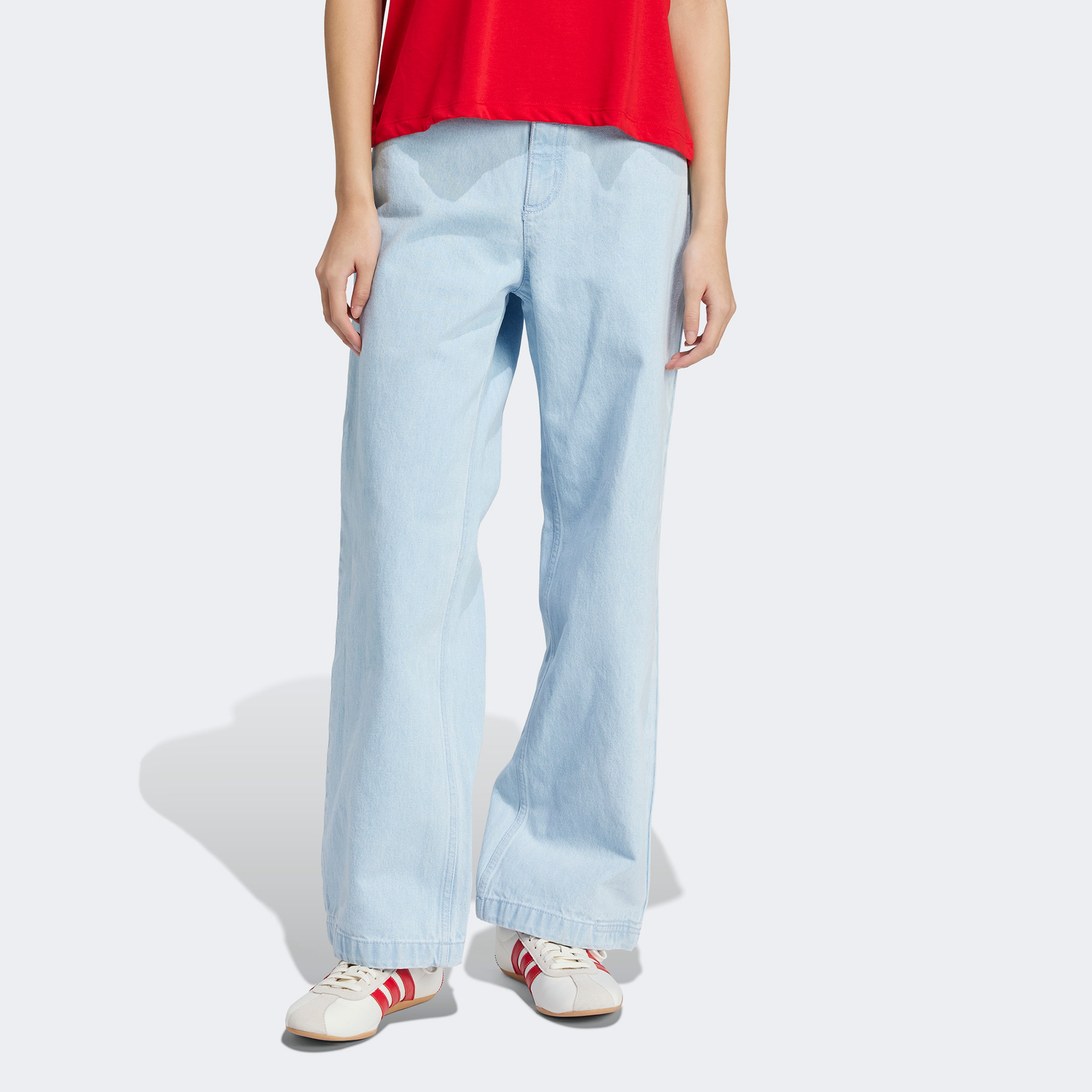 adidas Premium Essentials Denim Kadın Mavi Pantolon