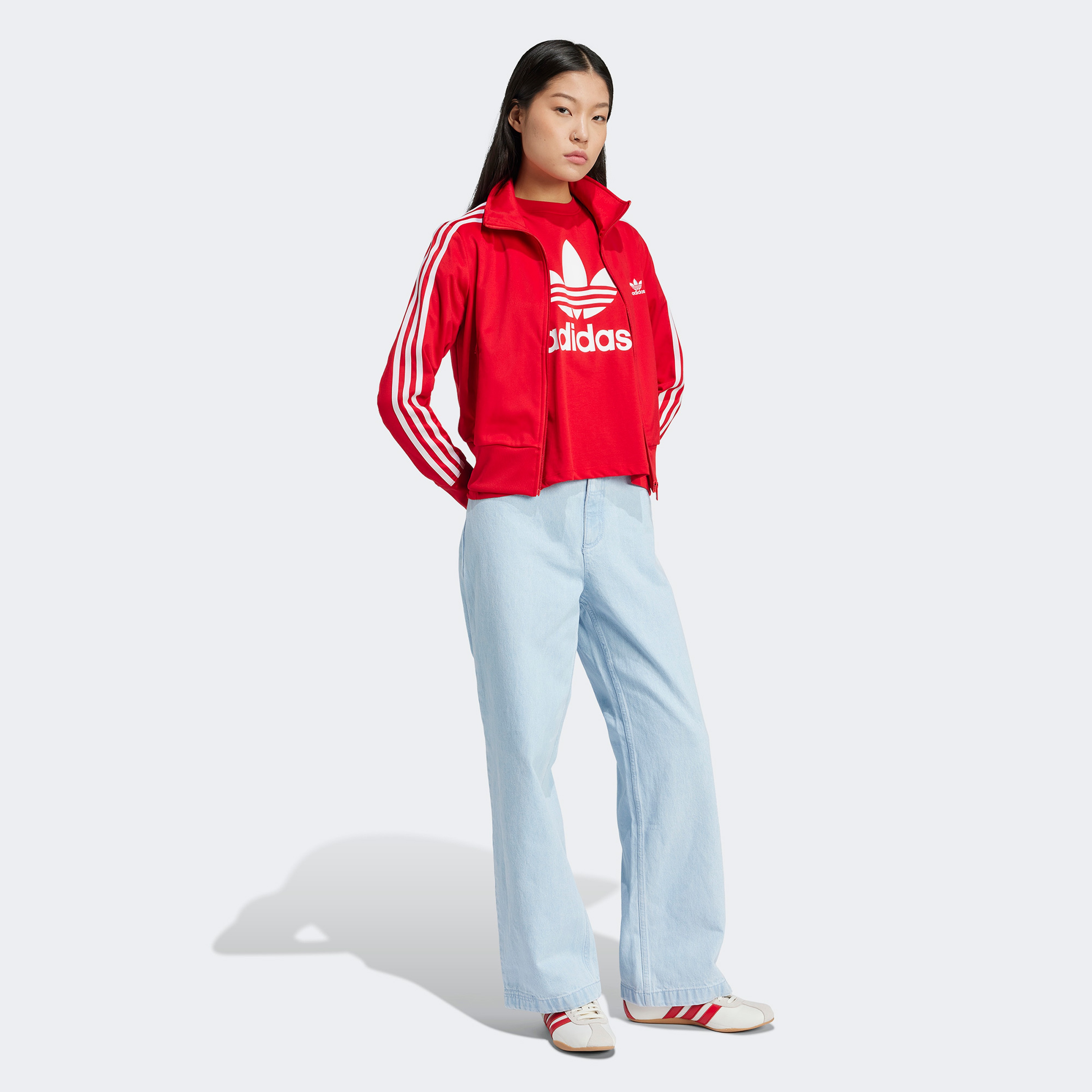 adidas Premium Essentials Denim Kadın Mavi Pantolon