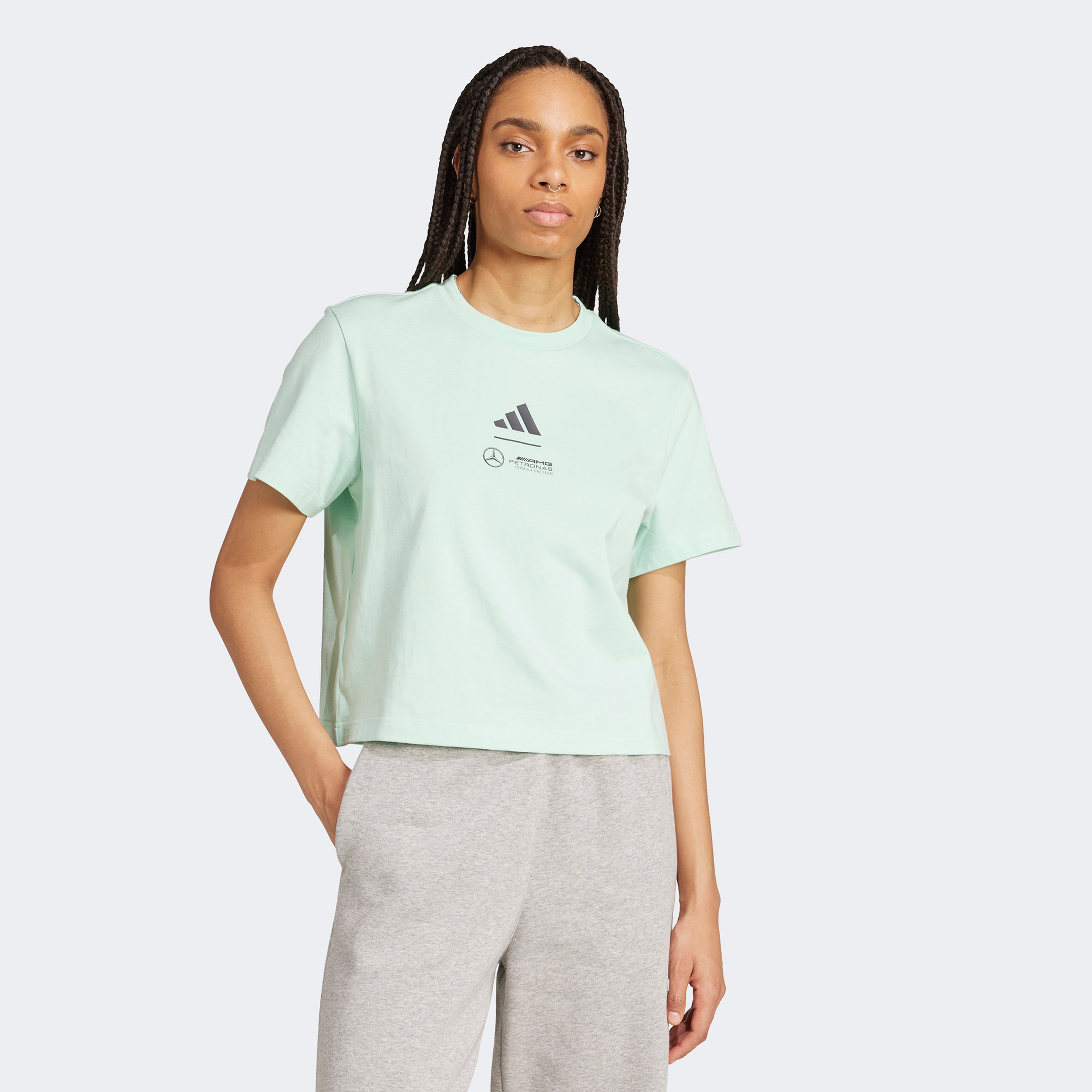 adidas Mercedes Amg Petronas Formula One Team Kadın Yeşil T-Shirt