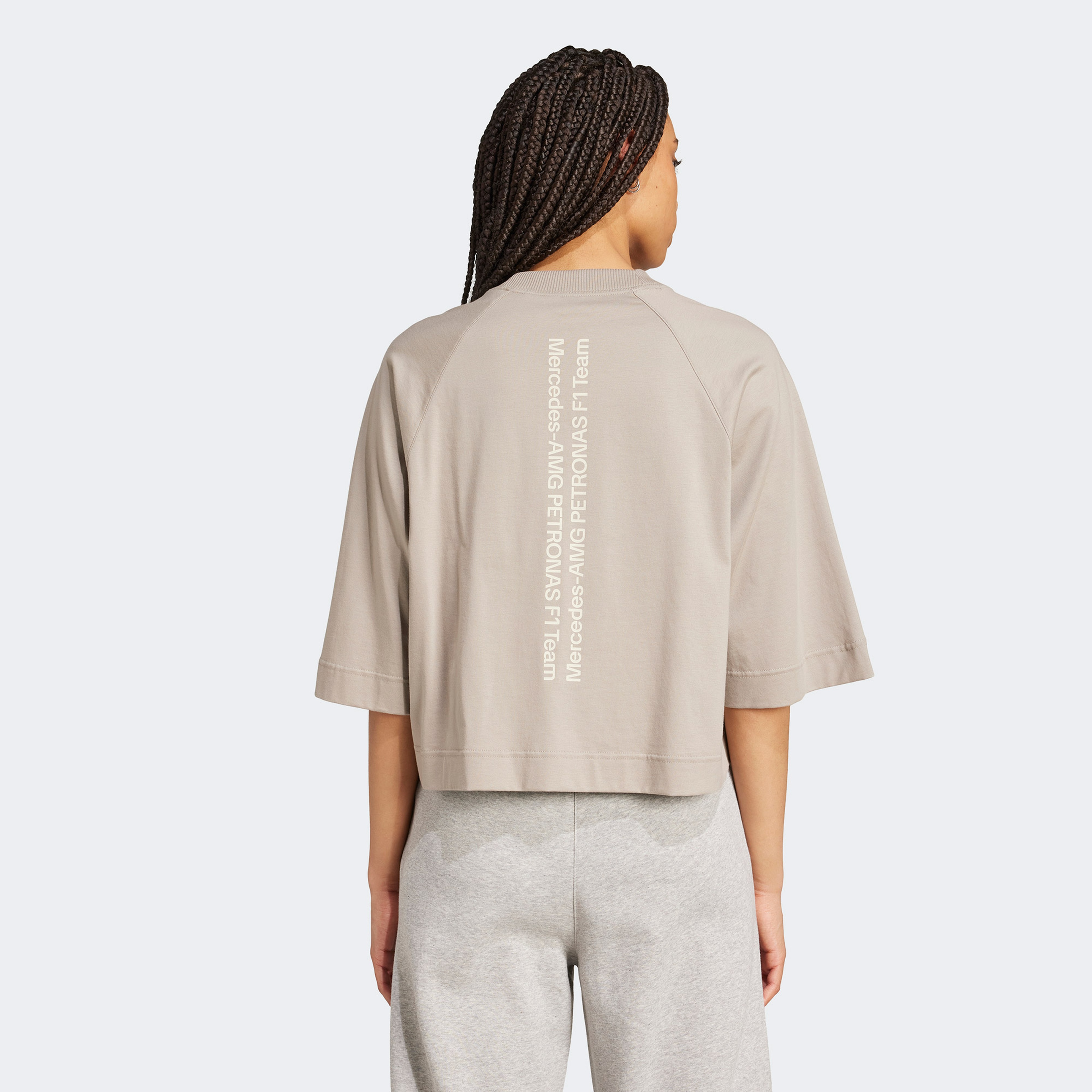 adidas Mercedes-Amg Petronas Formula One Team Kadın Bej T-Shirt