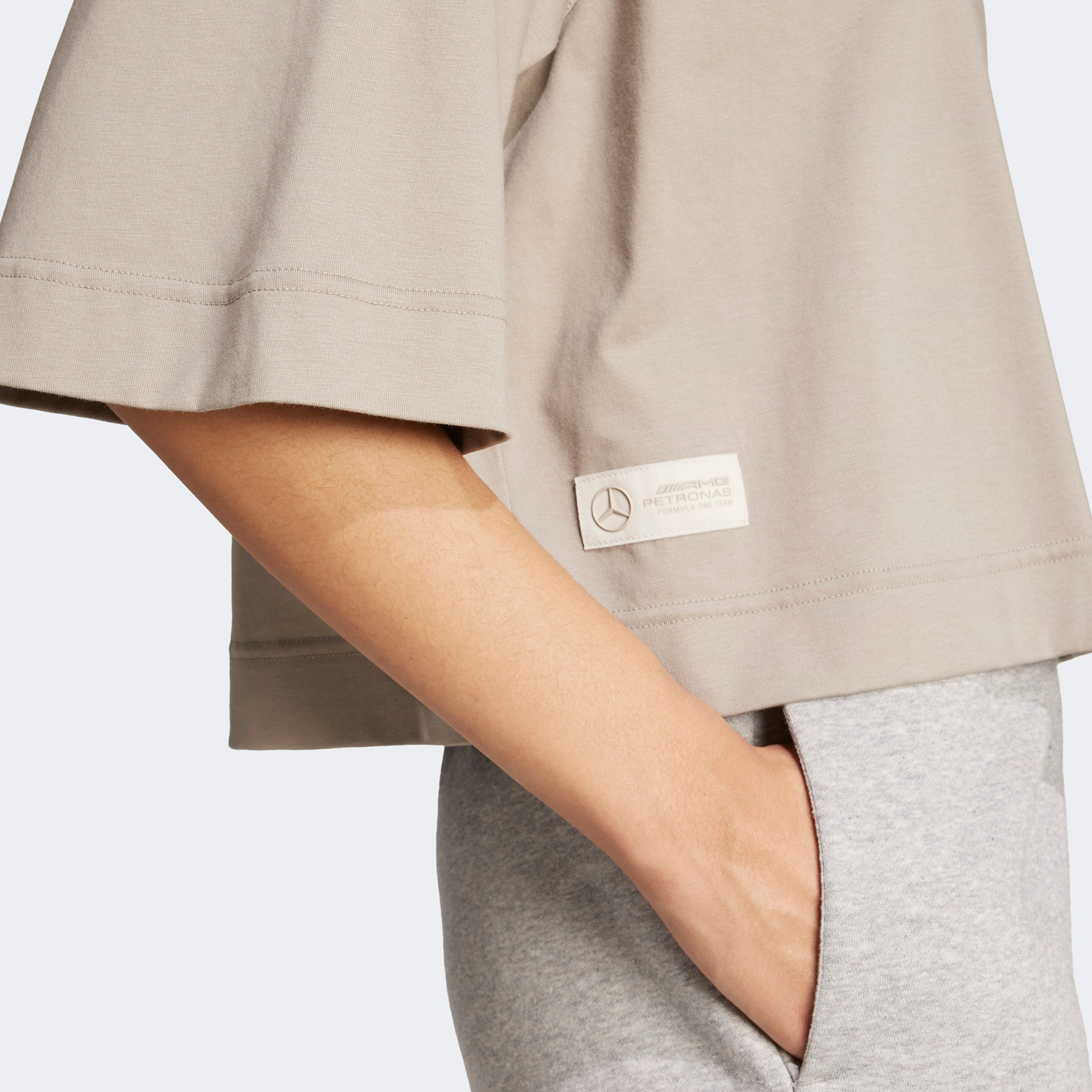 adidas Mercedes-Amg Petronas Formula One Team Kadın Bej T-Shirt