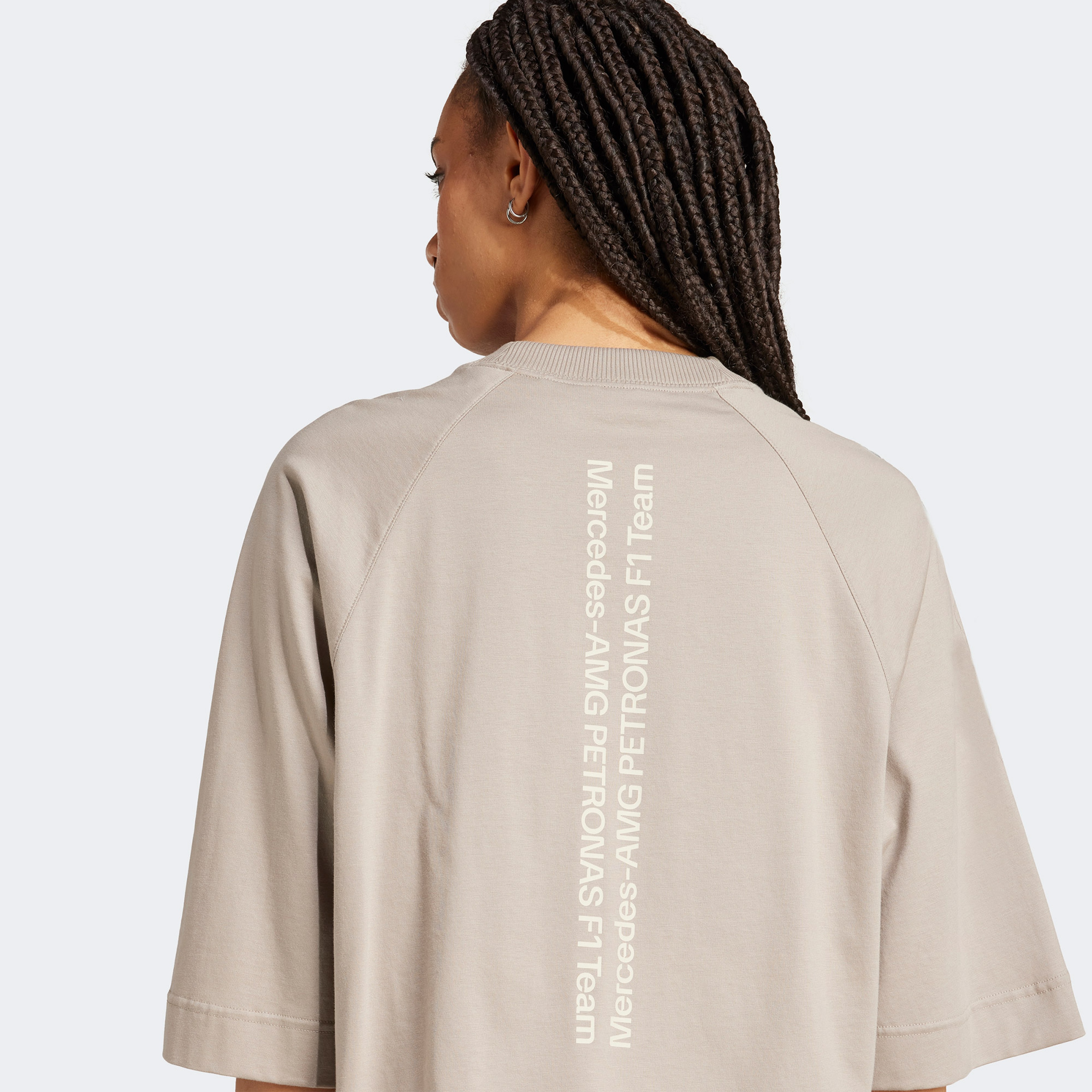 adidas Mercedes-Amg Petronas Formula One Team Kadın Bej T-Shirt