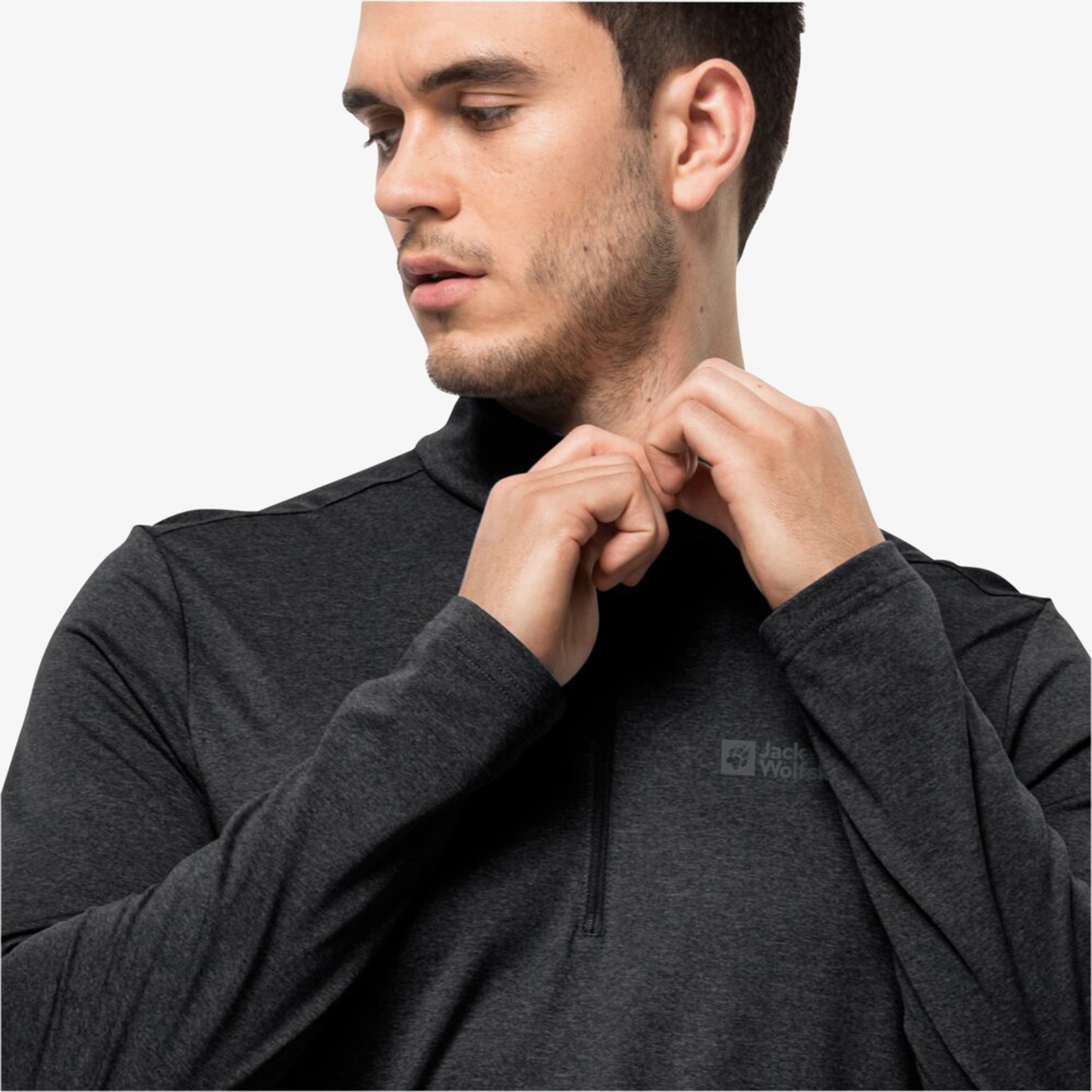 Jack Wolfskin Erkek Gri Polar