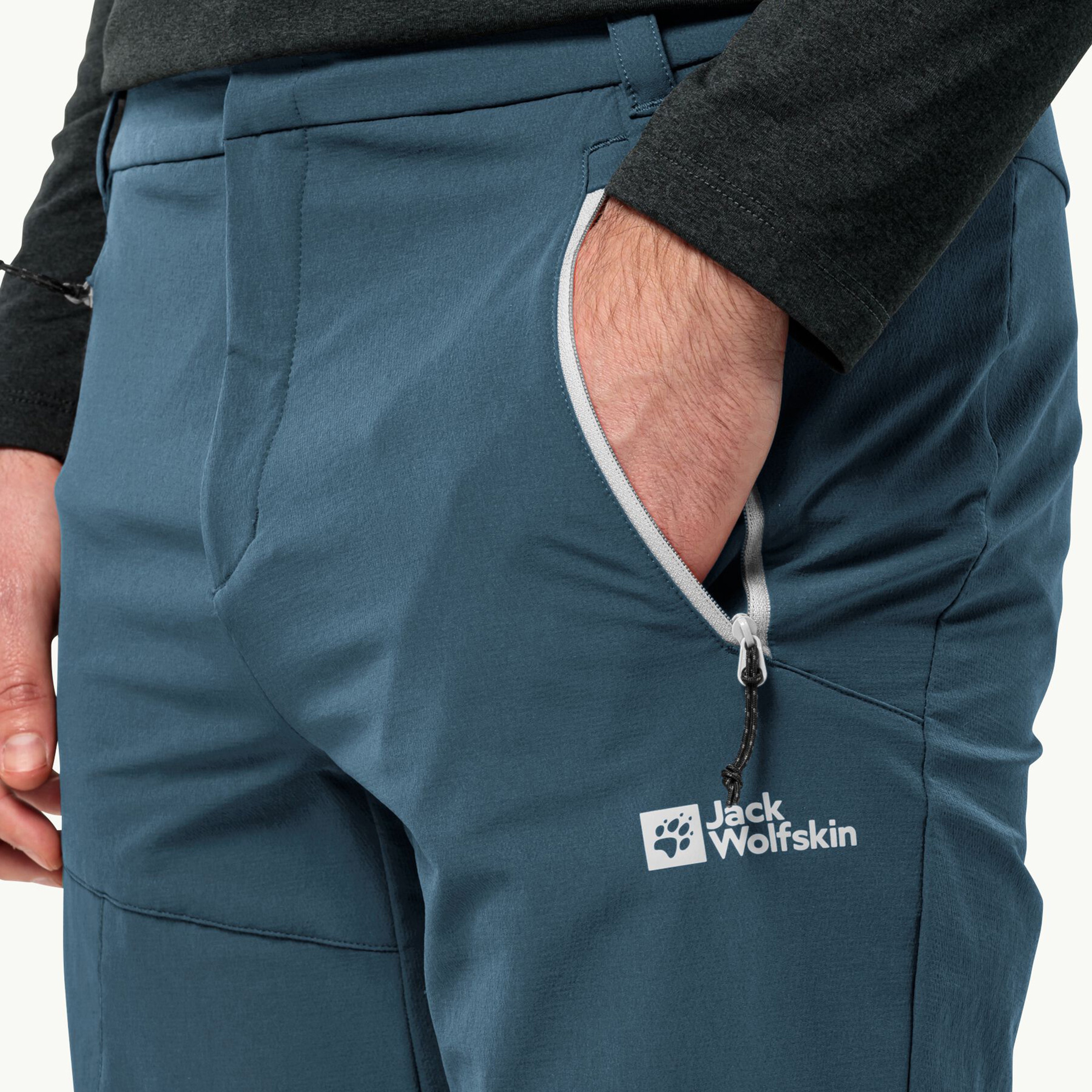 Jack Wolfskin Glastal Erkek Mavi Kayak Pantolonu