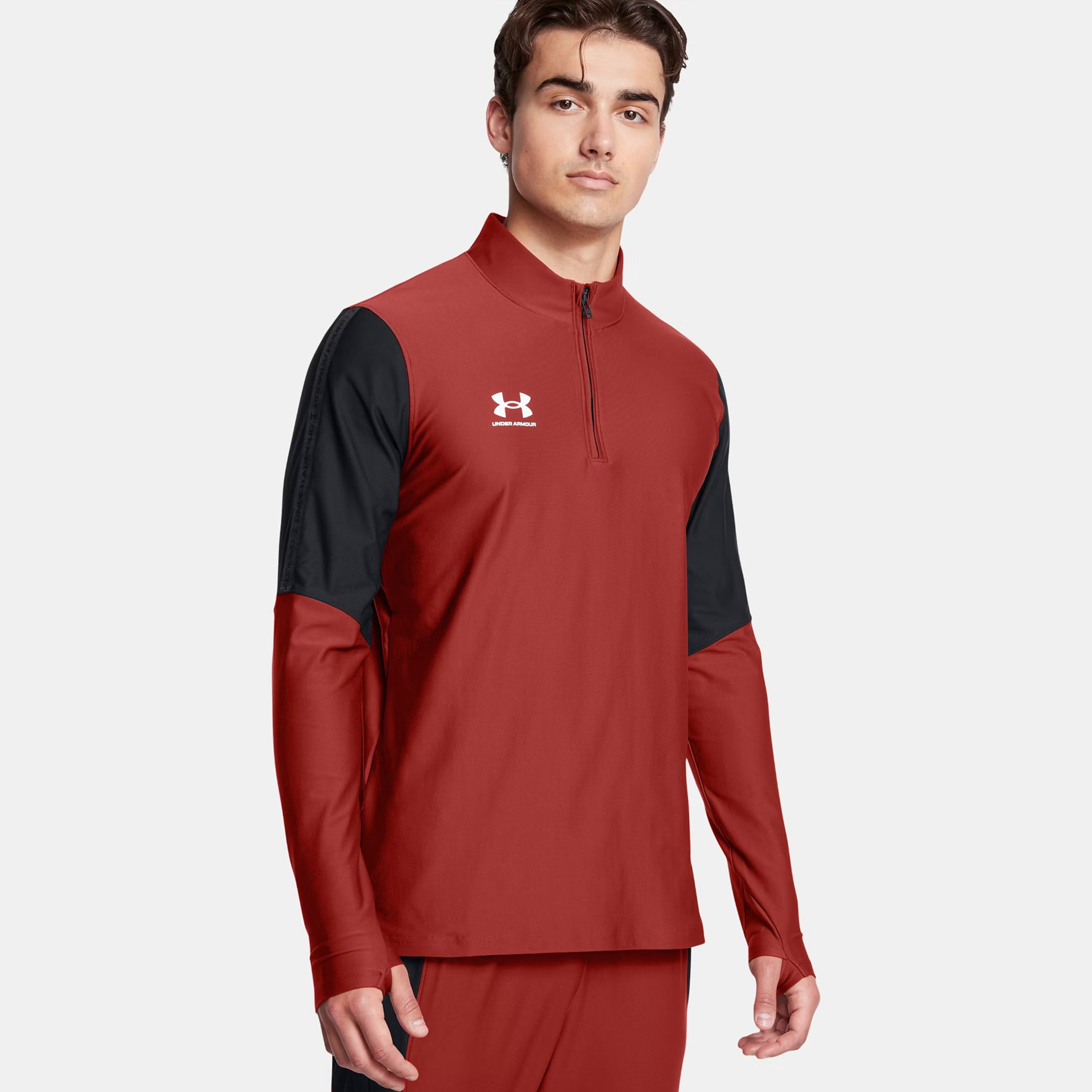 Under Armour Challenger Pro 1/4 Zip Erkek Kırmızı Antrenman Üstü