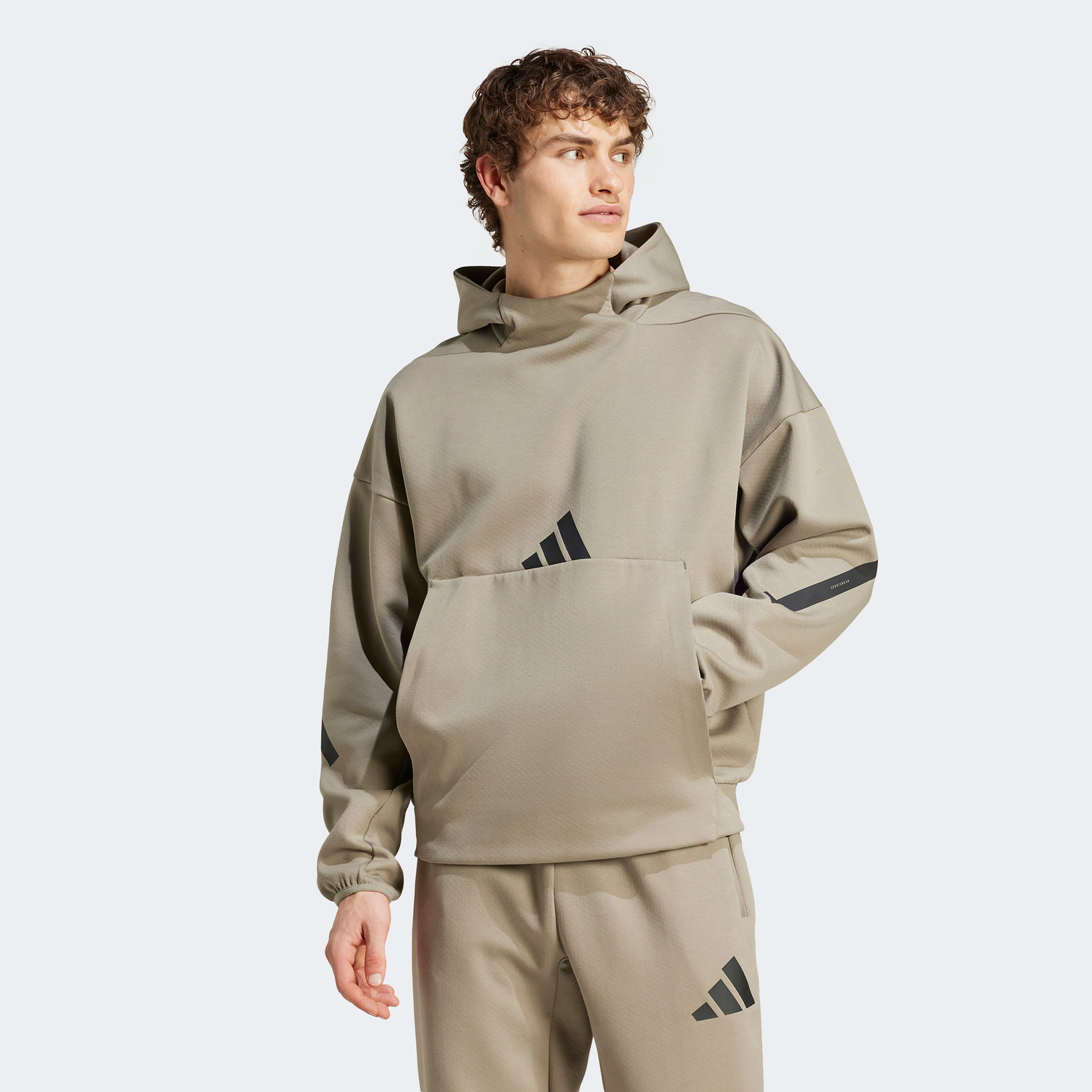 adidas ZNE Erkek Yeşil Günlük Sweatshirt