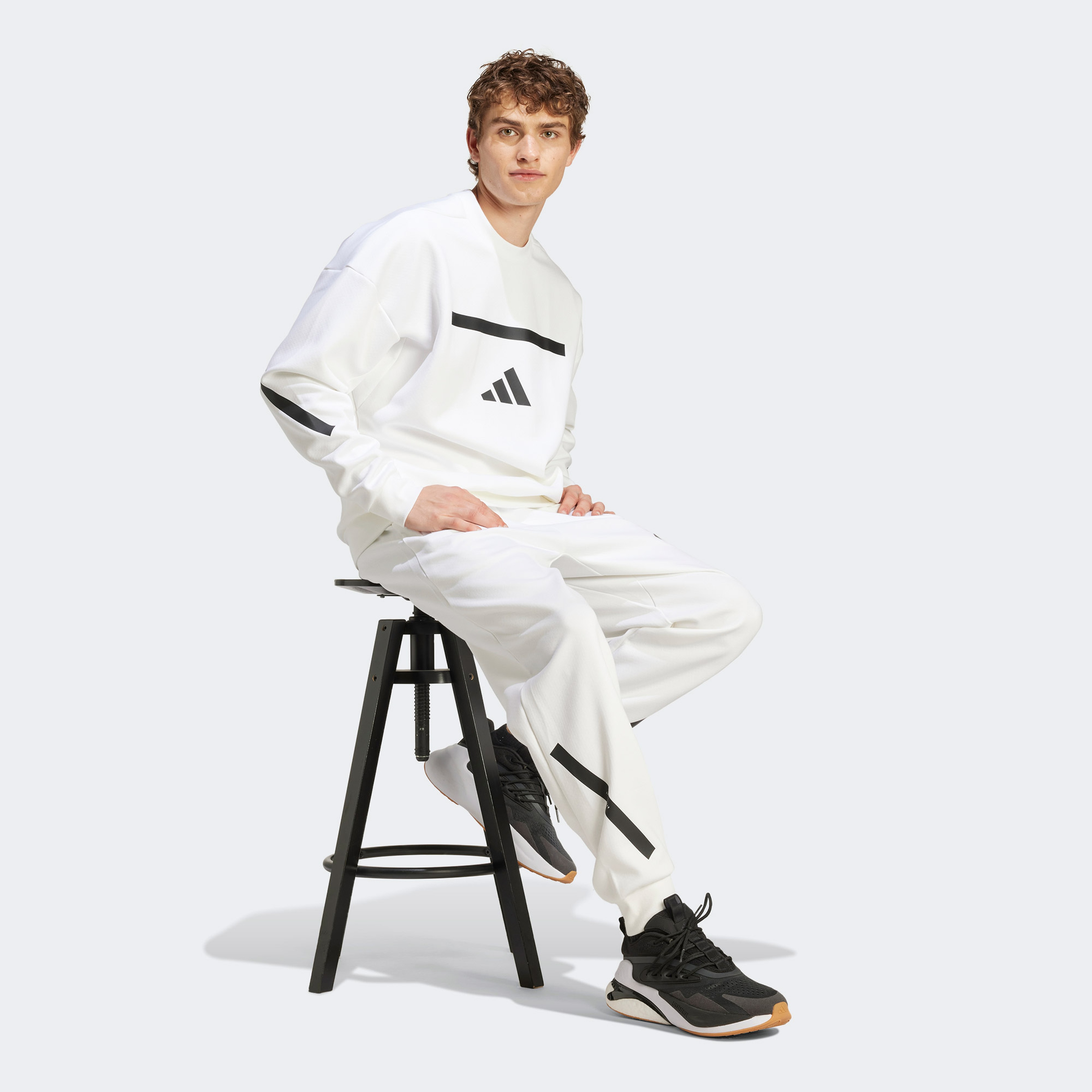 Adidas Erkek Beyaz Sweatshirt