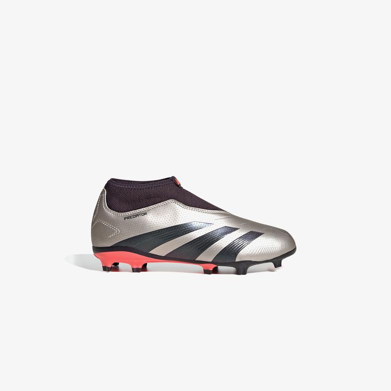 adidas Predator FG Laceless Çocuk Gri Çim Saha Kramponu