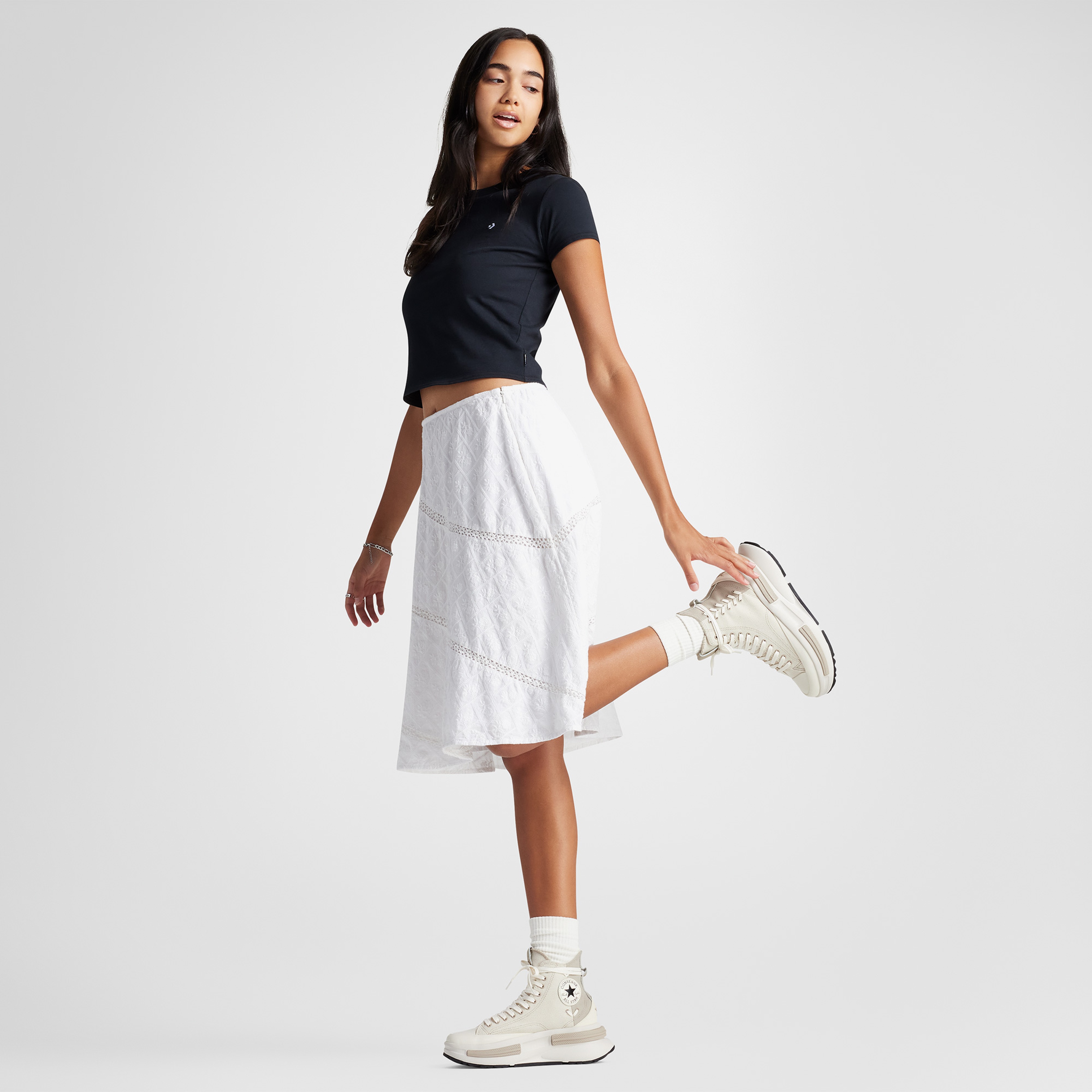 Converse Run Star Legacy CX Platform Crafted Laces Kadın Bej Sneaker