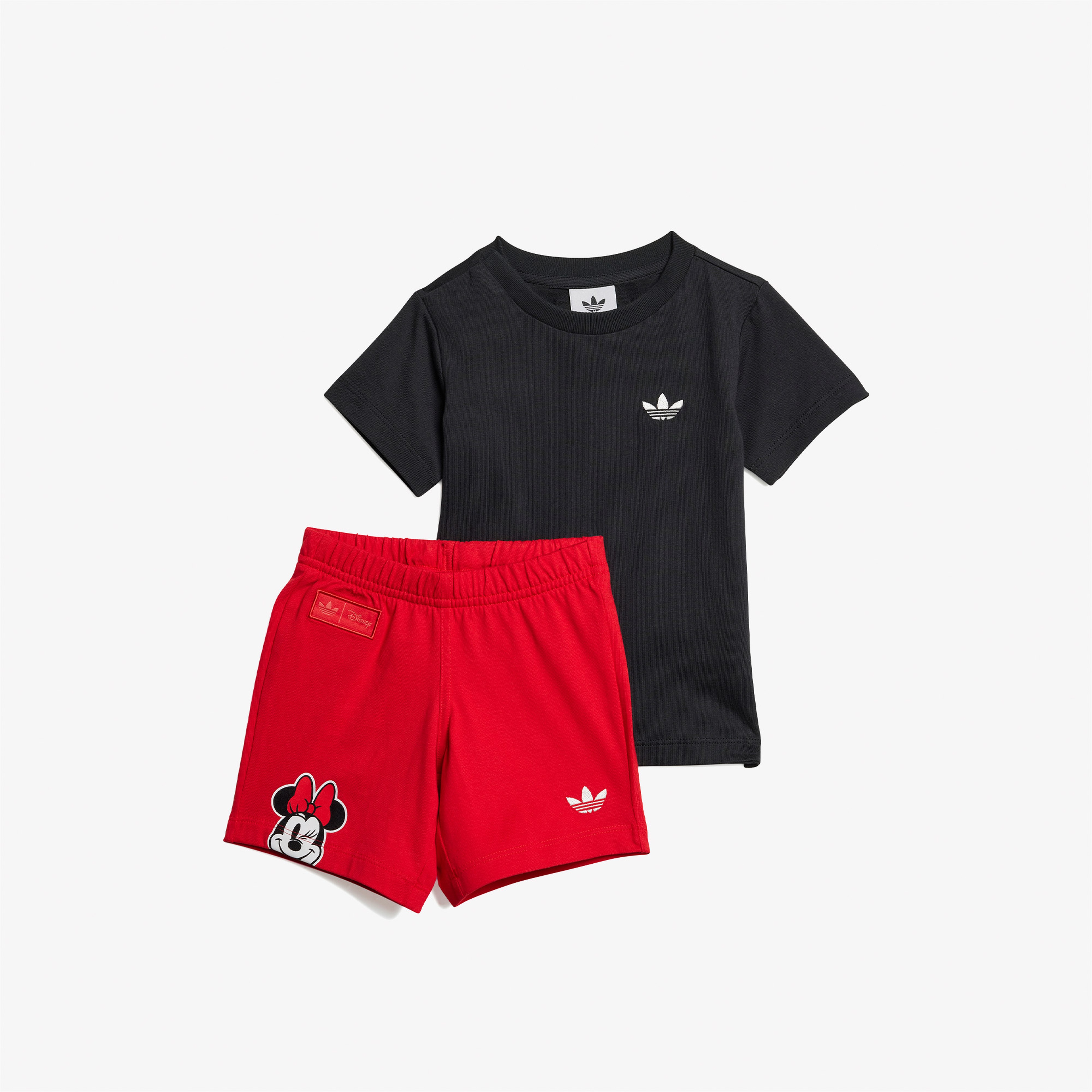 adidas X Disney Minnie Mouse Çocuk Siyah/Kırmızı Şort Takımı
