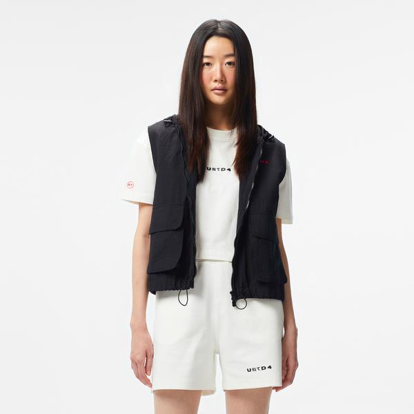 UNITED4 Kadın Siyah Crop Yelek