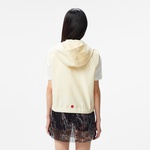 UNITED4 Kadın Krem Crop Yelek