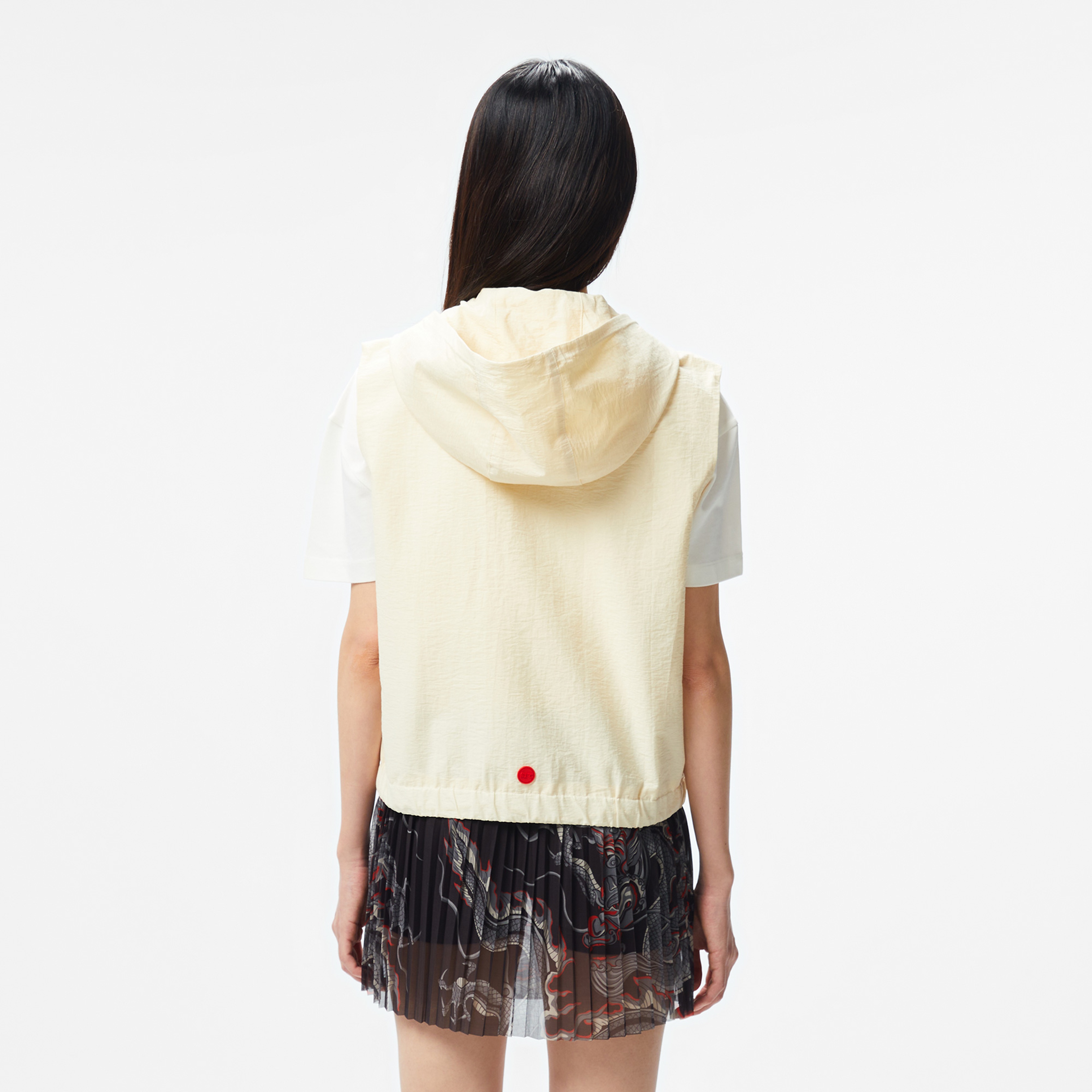 UNITED4 Kadın Krem Crop Yelek