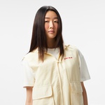 UNITED4 Kadın Krem Crop Yelek