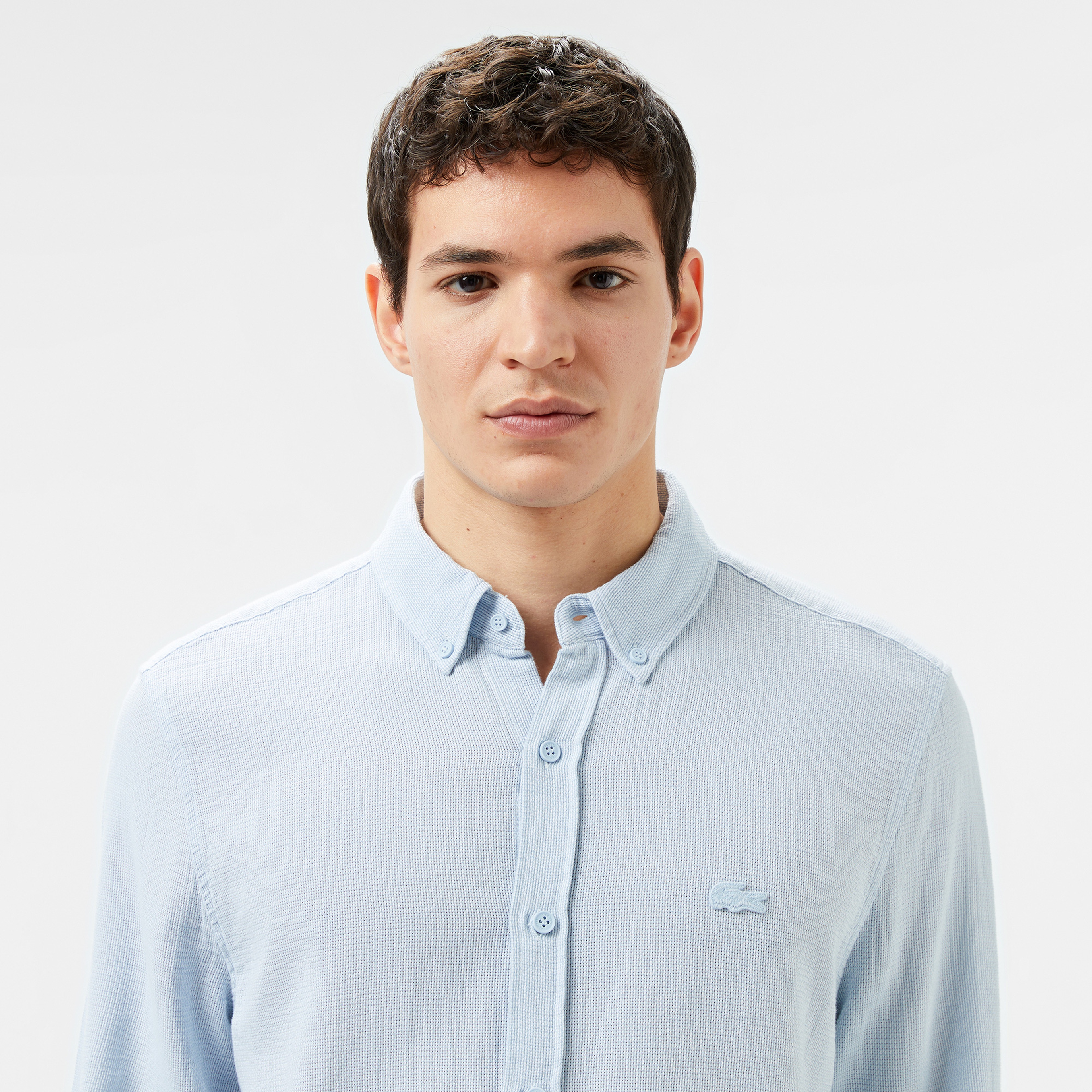 Erkek Slim Fit Açık Mavi Gömlek